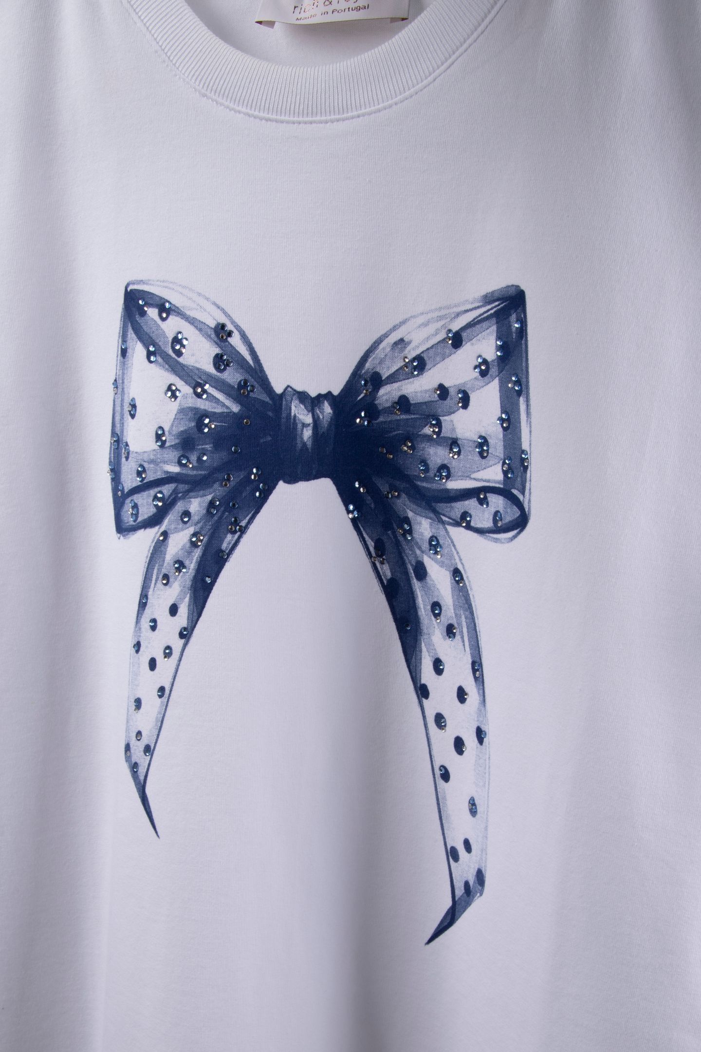 SLIM FIT T-SHIRT "BOW" ORGANIC WHITE 5