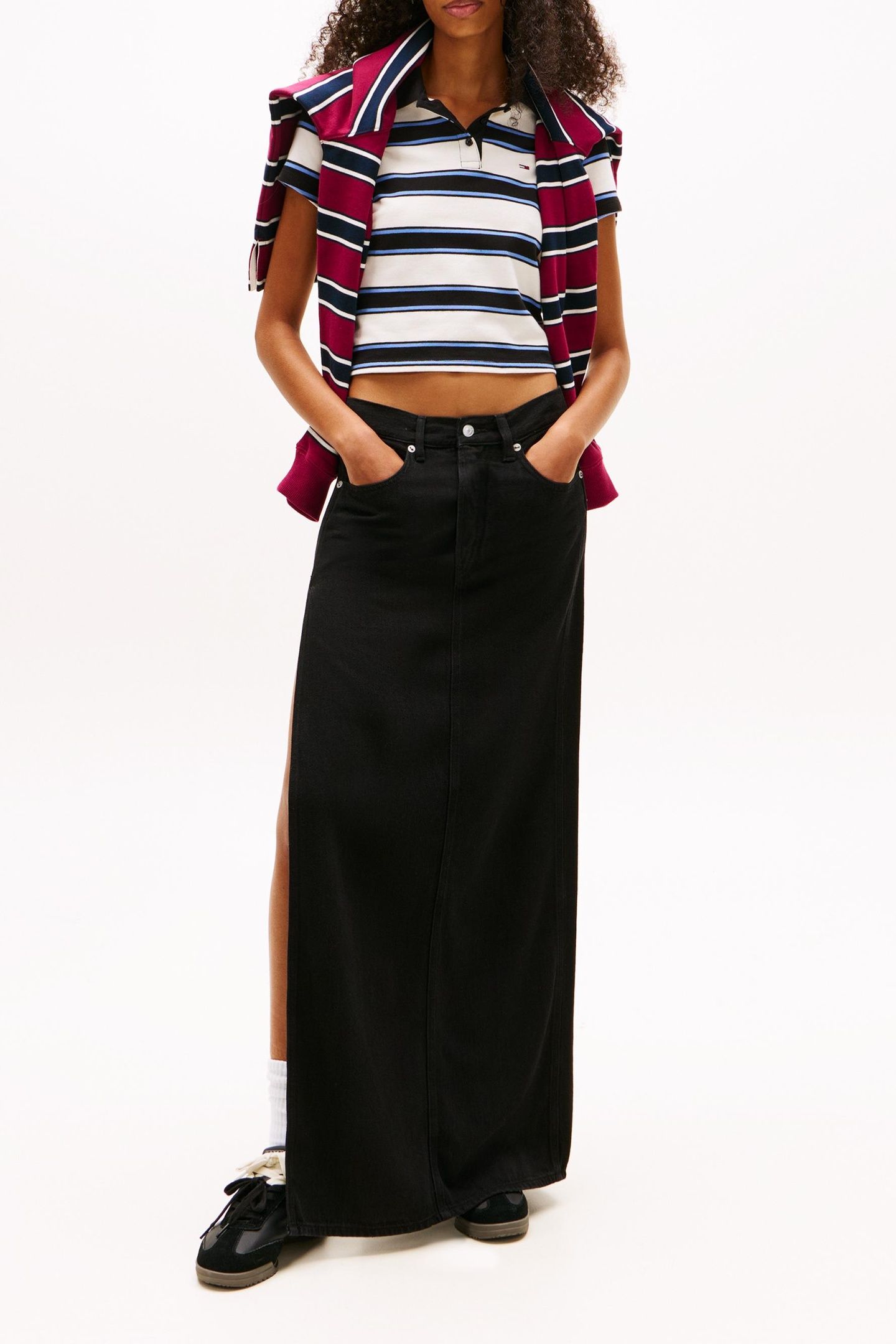 MAXI SKIRT DENIM BLACK 1