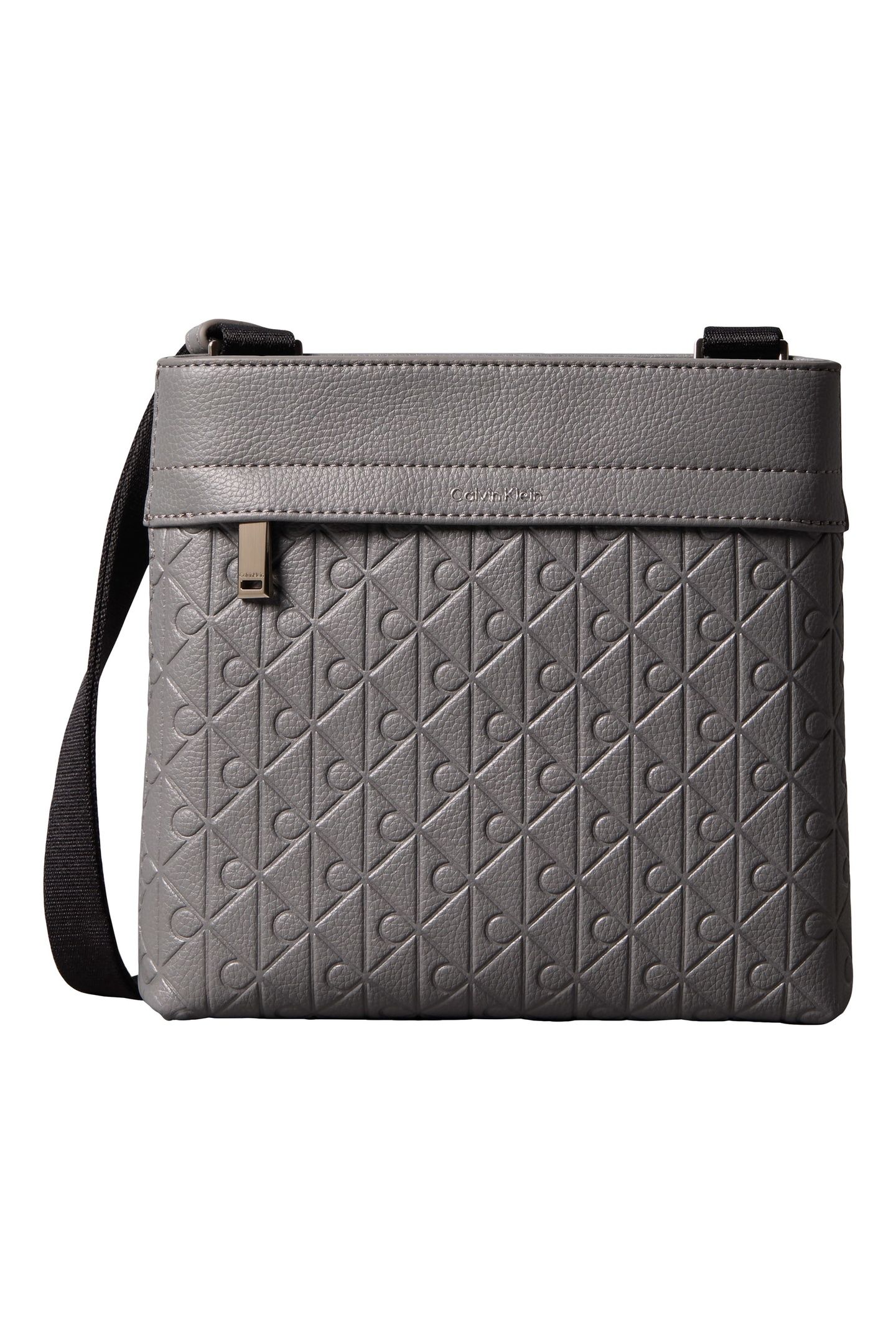 EMBLEM EMBOSS SLING BAG CHARCOAL GRAY 2