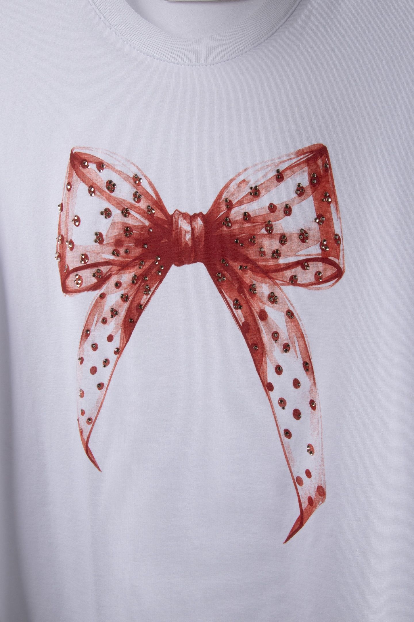 SLIM FIT T-SHIRT "BOW" ORGANIC WHITE 5
