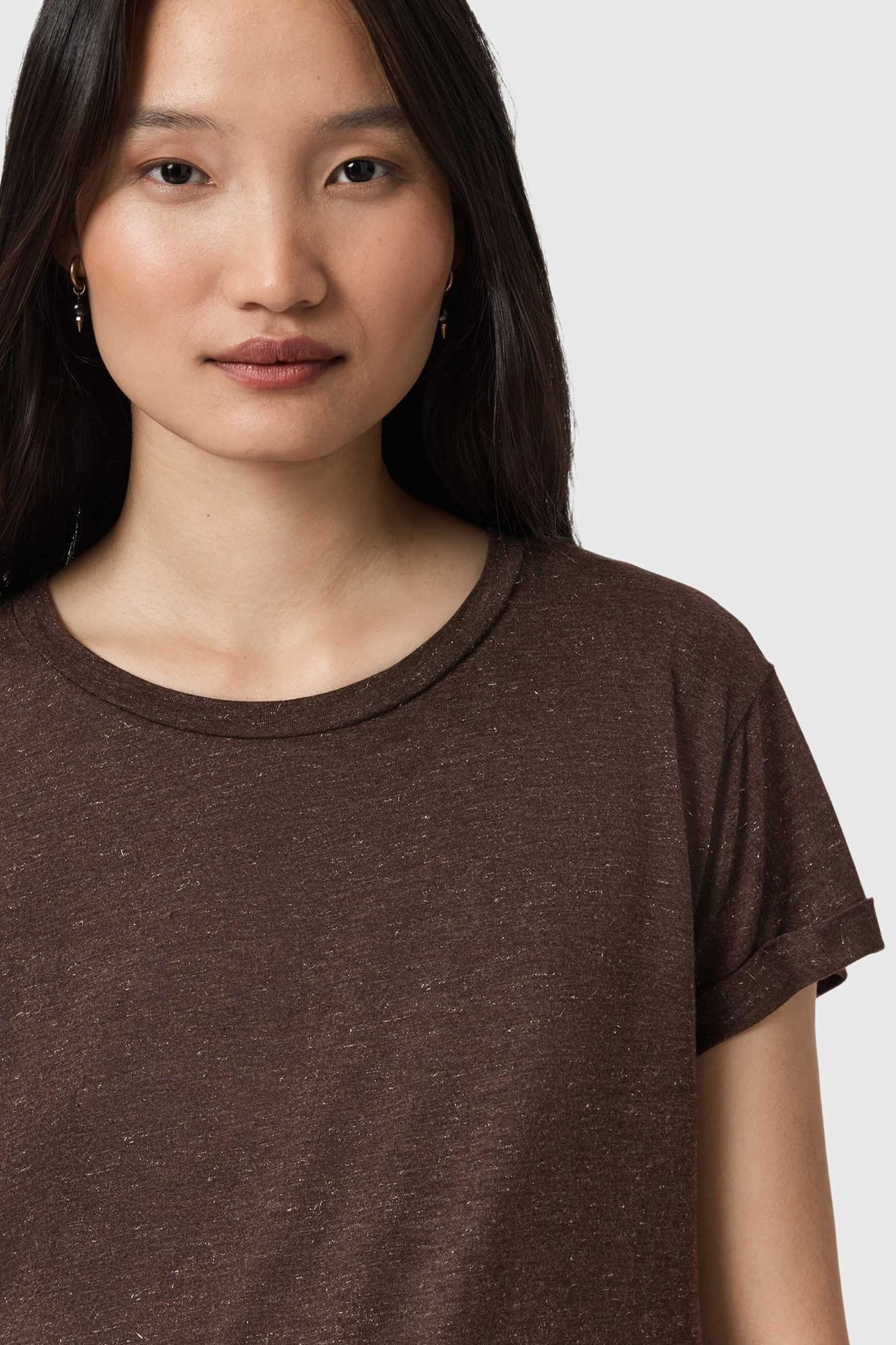 ANNA SHIMMER TEE TORTE BROWN 7
