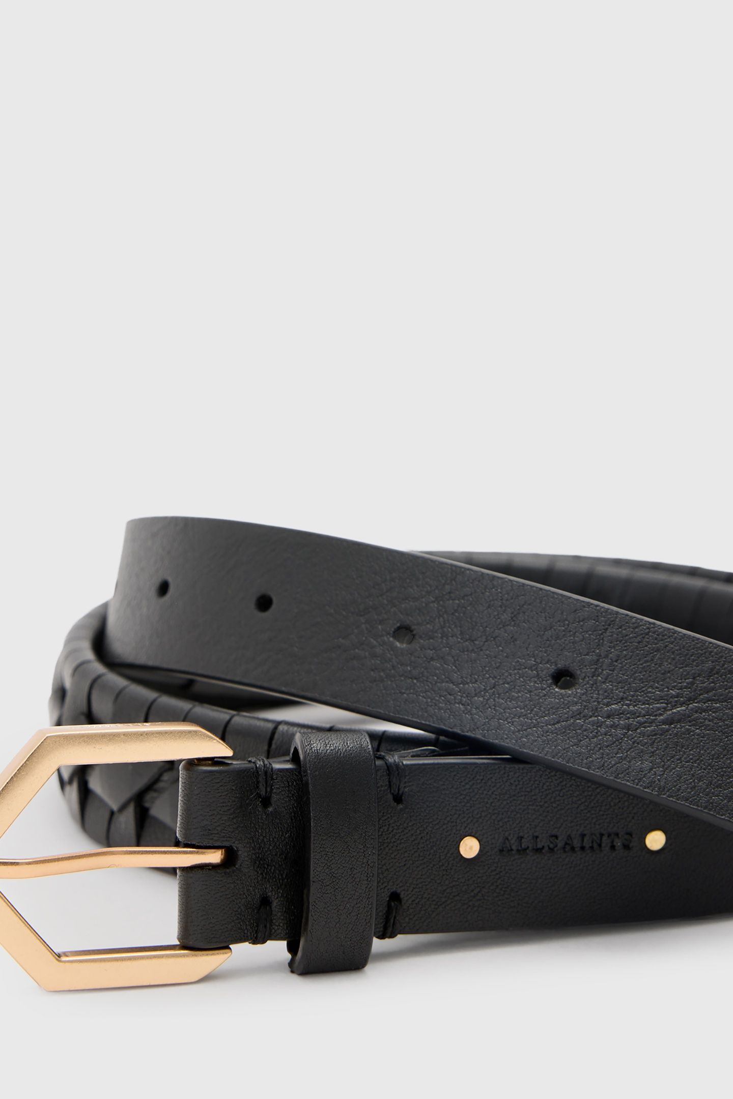 STORM WOVEN BELT BLACK/WARM BRASS 5