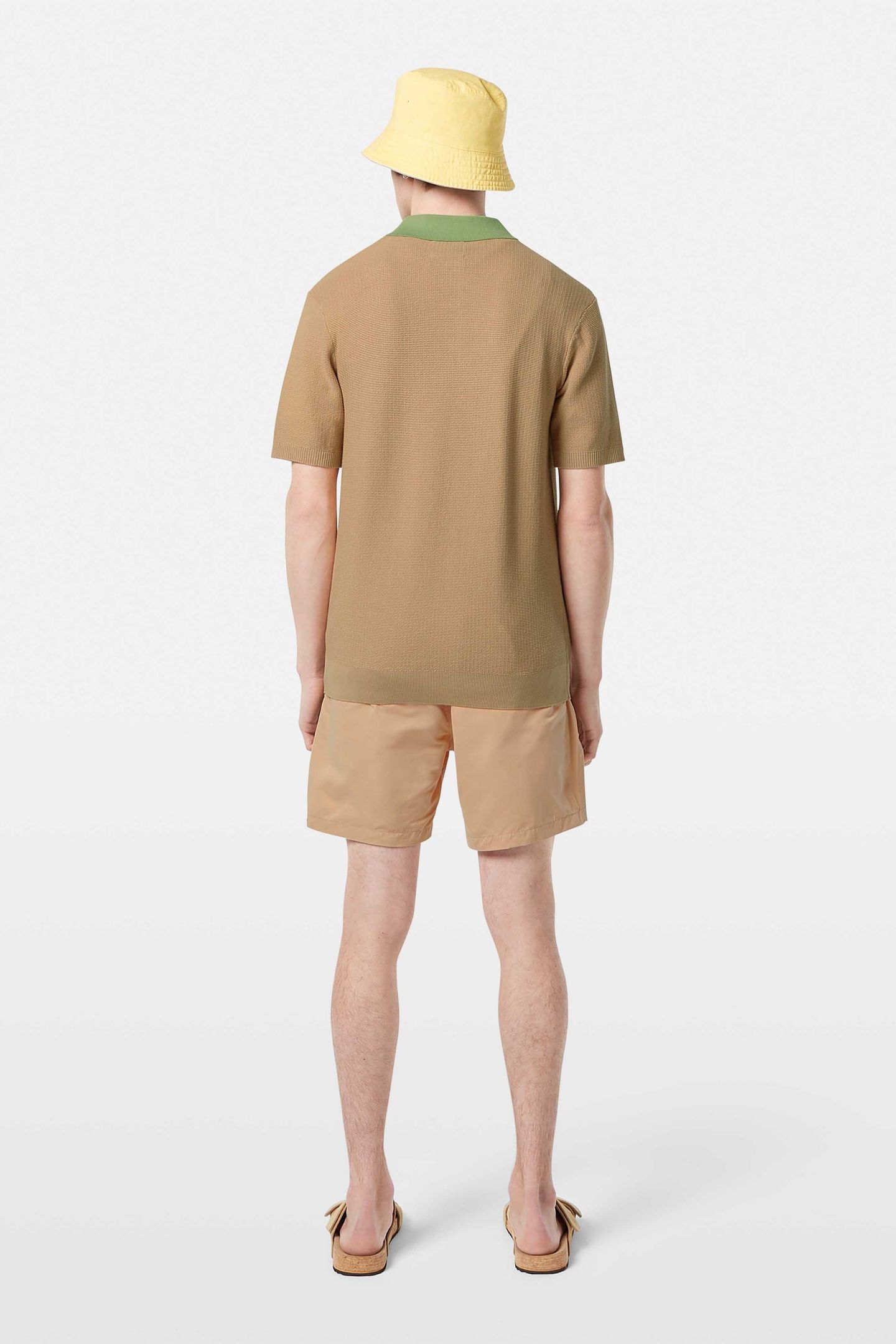 STRUCTURED KNITTED POLO SOFT CAMEL 3