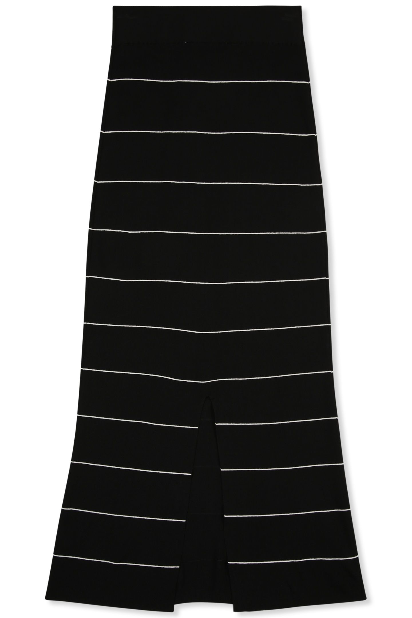 MONTECARLO STRAIGHT FINE KNITTED SKIRT BLACK 4