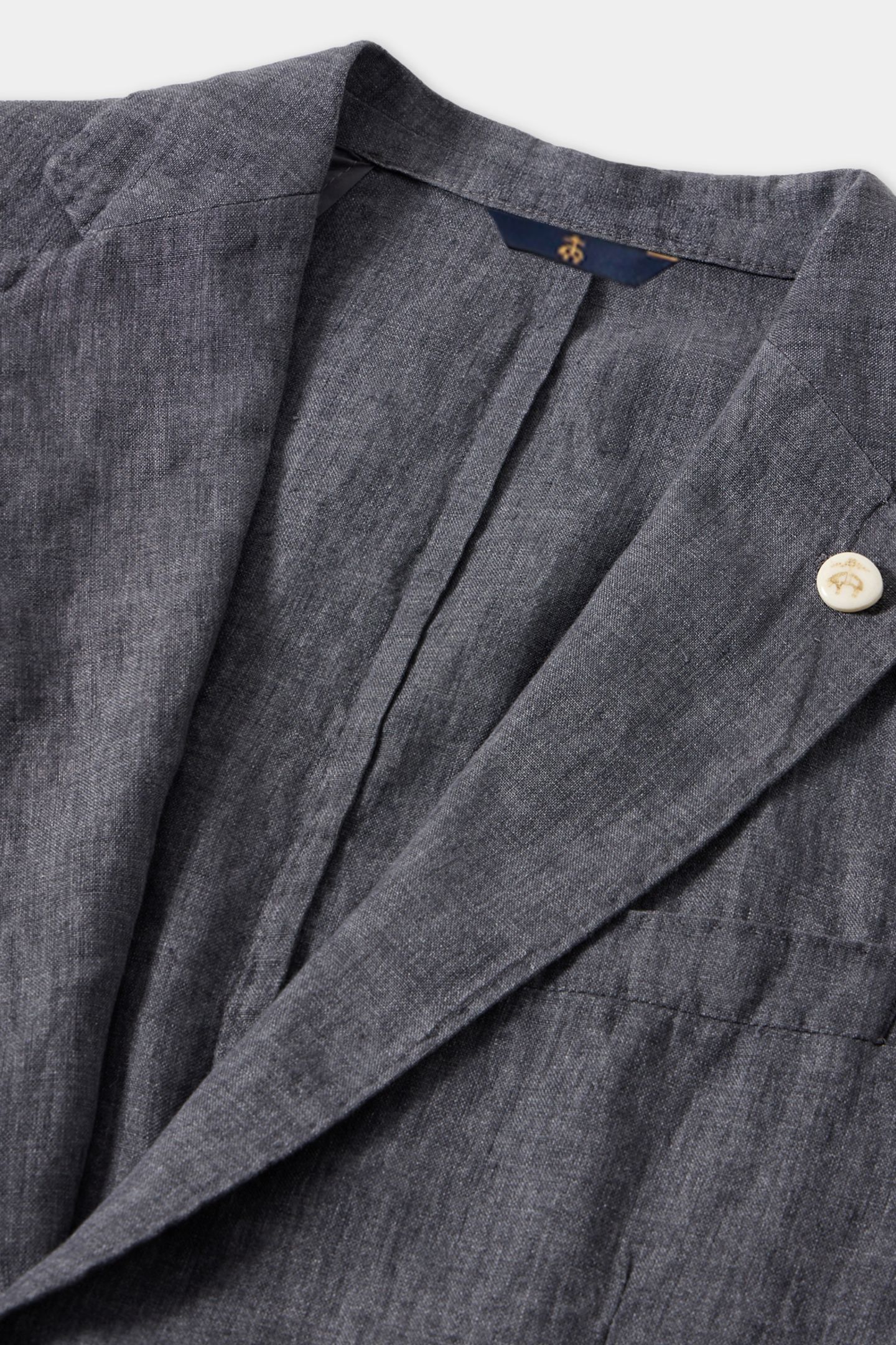 LINEN SINGLE-BREASTED BLAZER DARK GREY 6