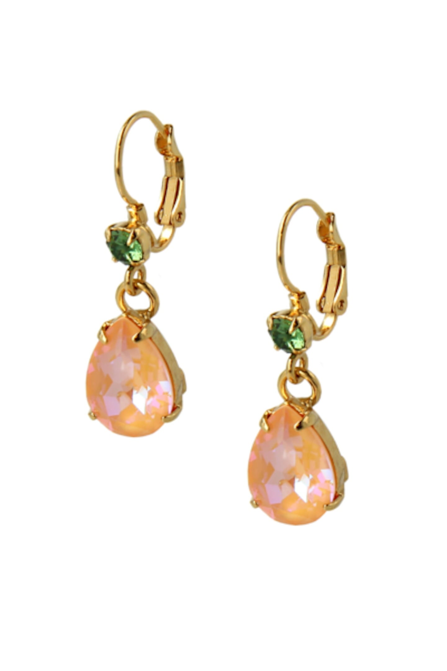 CLASSIC PEACH DELIGHT GOLD EARRINGS 1