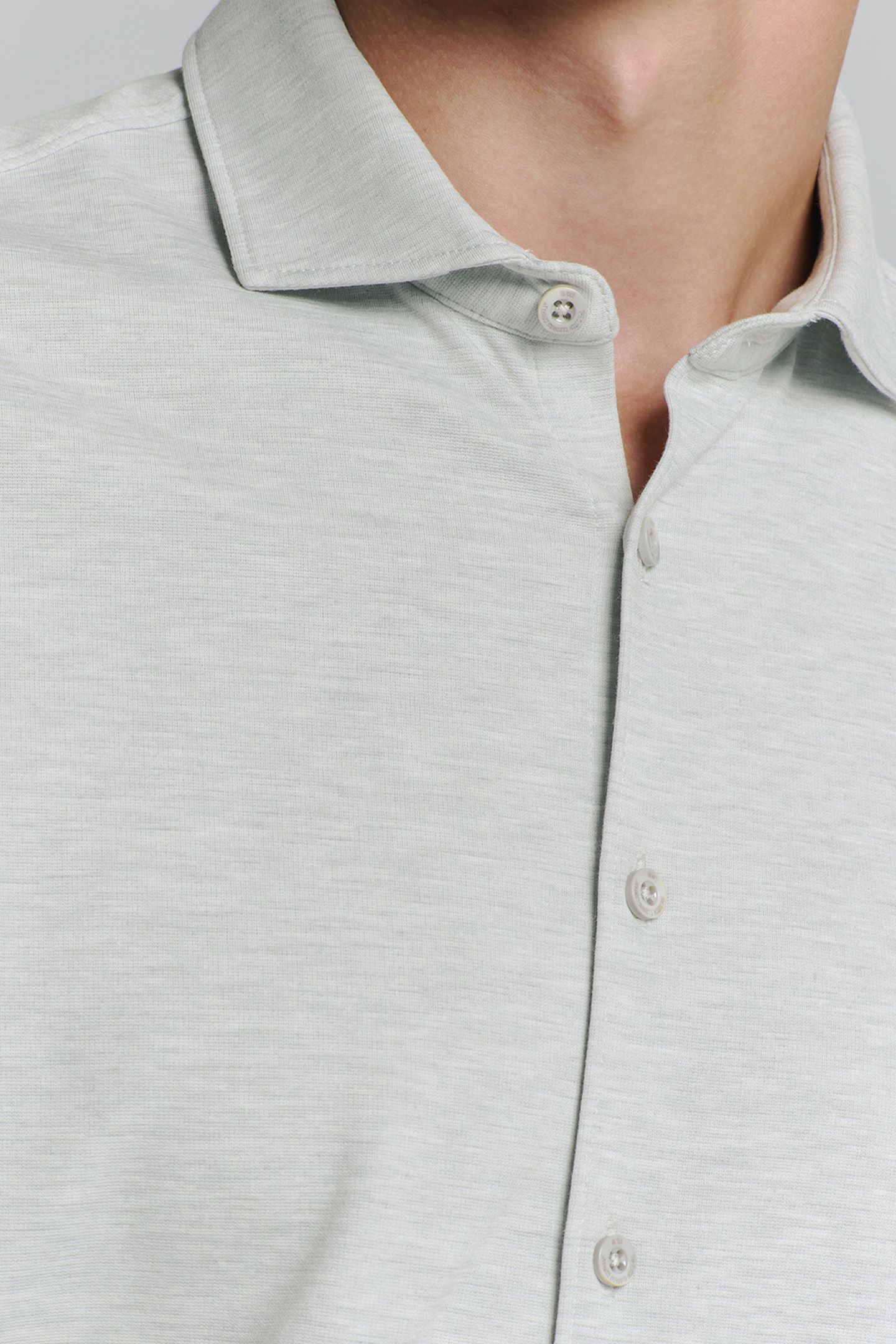 SHIRT JERSEY MELANGE STRETCH CHALK 7