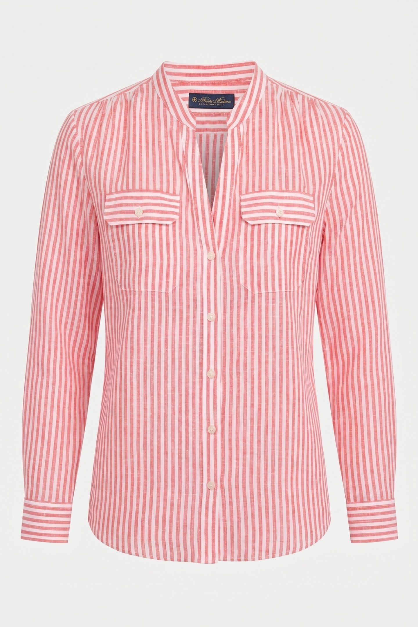 COREAN COLLAR SHIRT LINEN RED 5