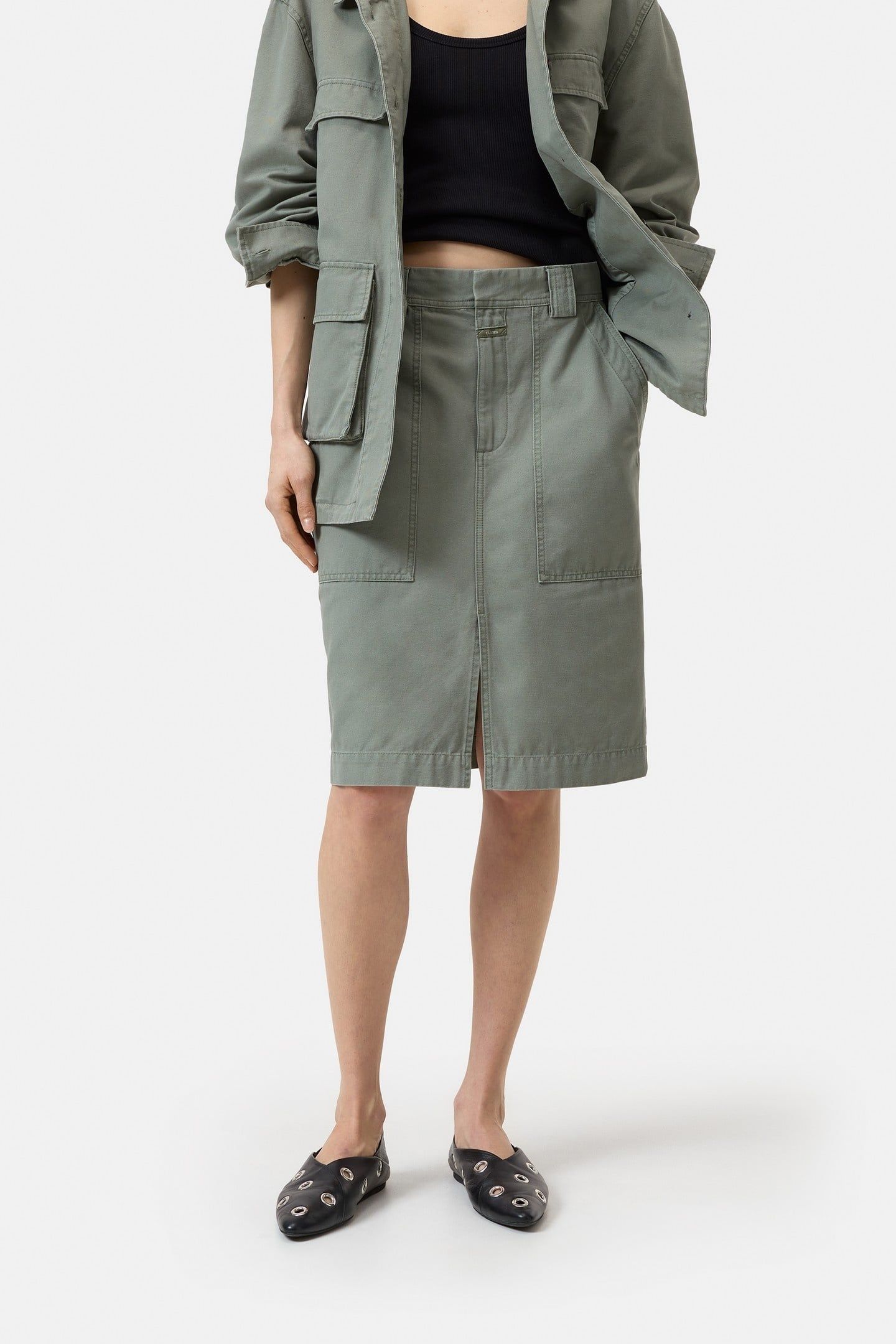 UTILITY SKIRT FADED GREEN 1