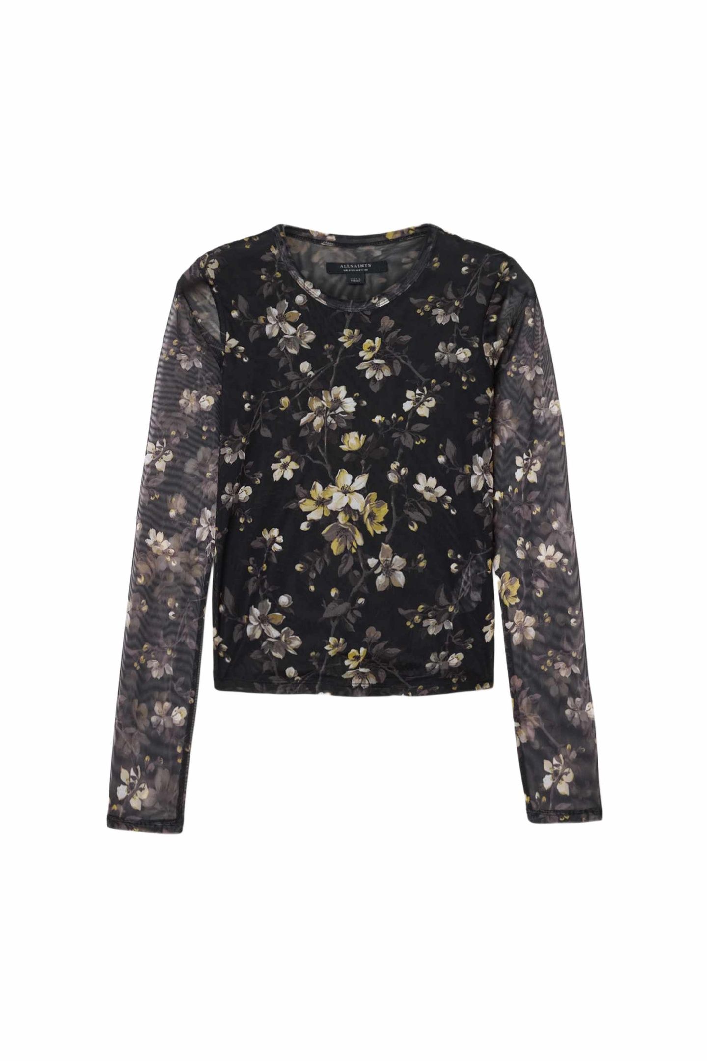 ELLIE MESH LS TEE VINE BLACK 7