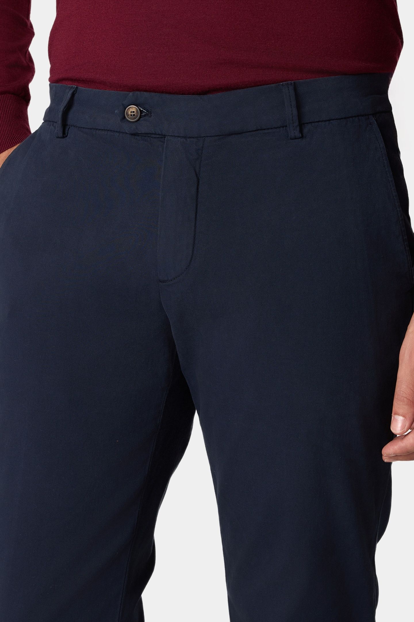 SLIM FIT WOVEN STRETCH COTTON CHINOS NAVY 5