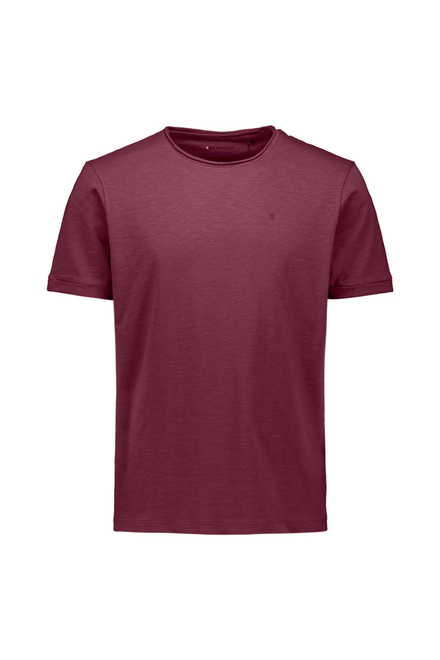T-SHIRT CREWNECK SLUB DARK WINE 1