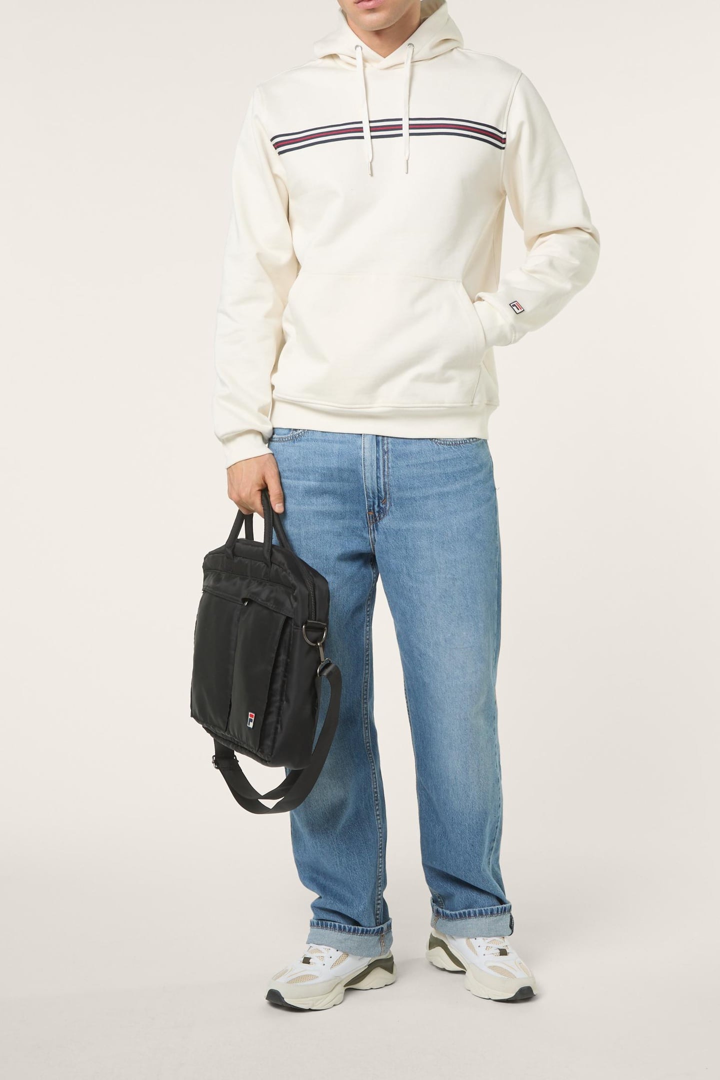 DIECIMO REGULAR HERITAGE TAPE HOODIE EGRET 2