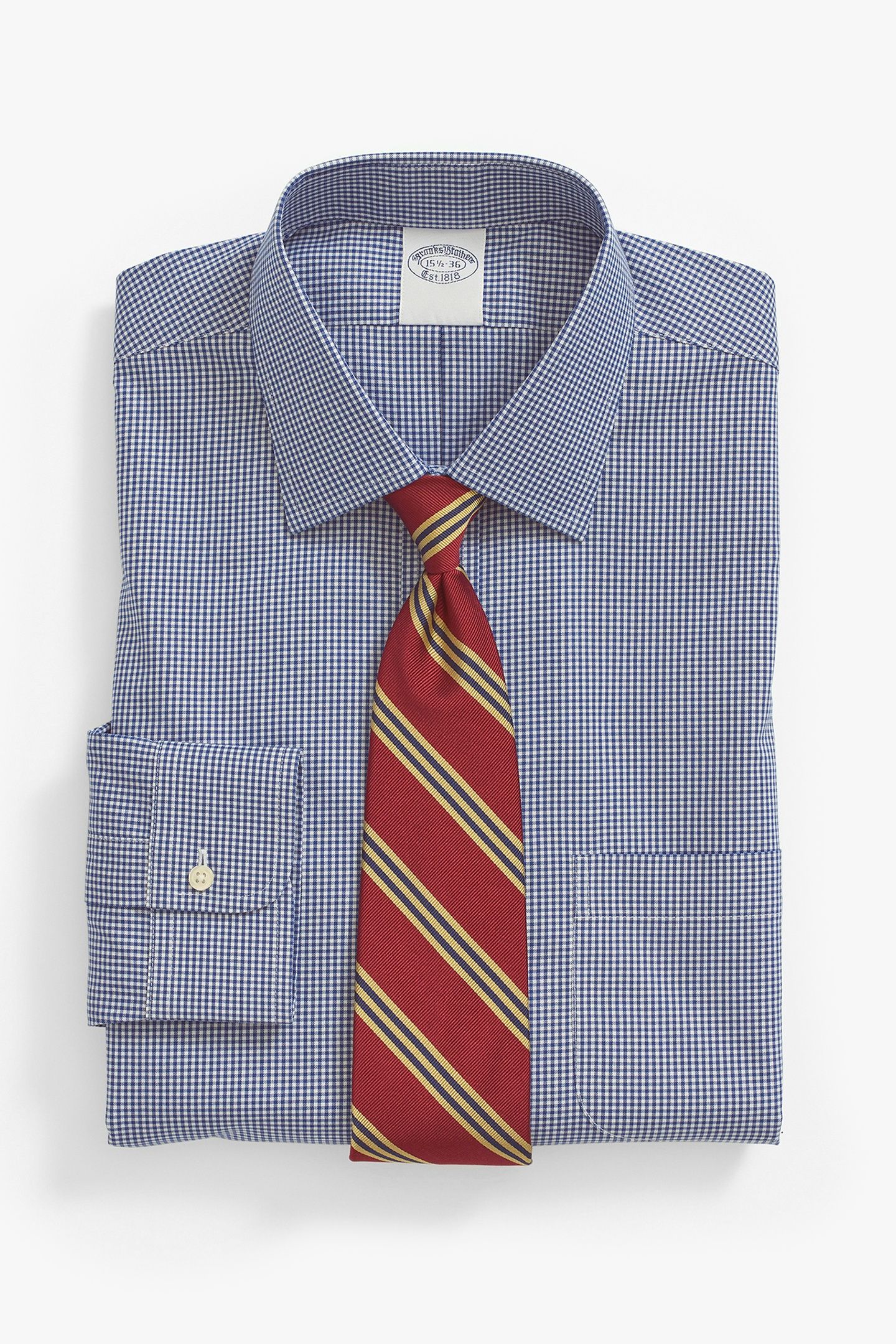 REGULAR FIT NON-IRON GINGHAM SHIRT WITH AINSLEY COLLAR BRIGH 4