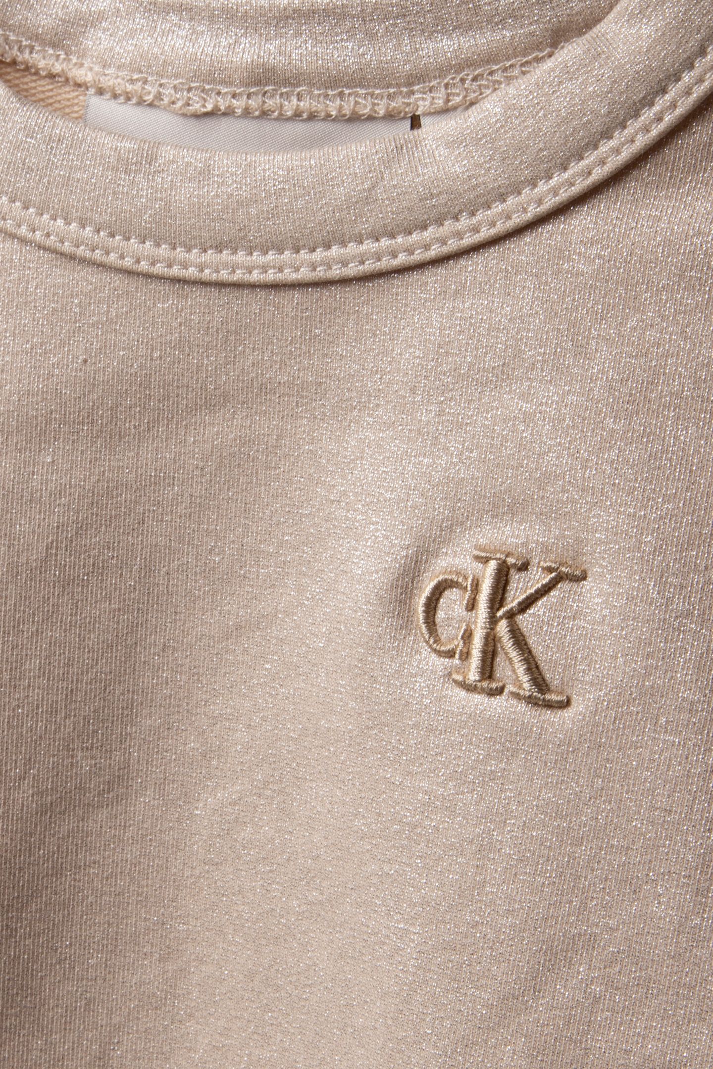 GIRLS GLITTER COATED LS TEE FROSTED ALMOND 4