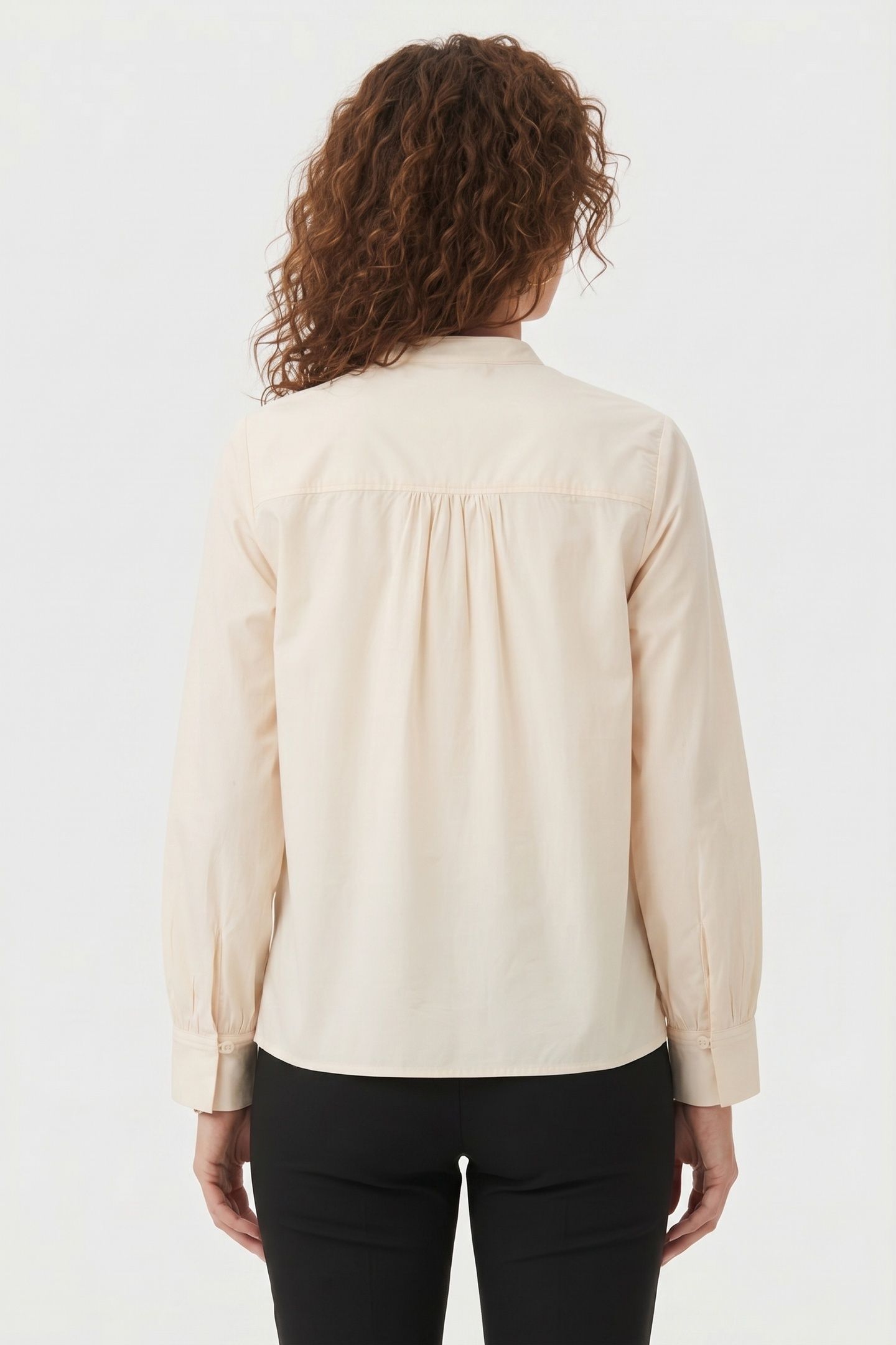 POPLIN V-NECK BLOUSE CALICO 2