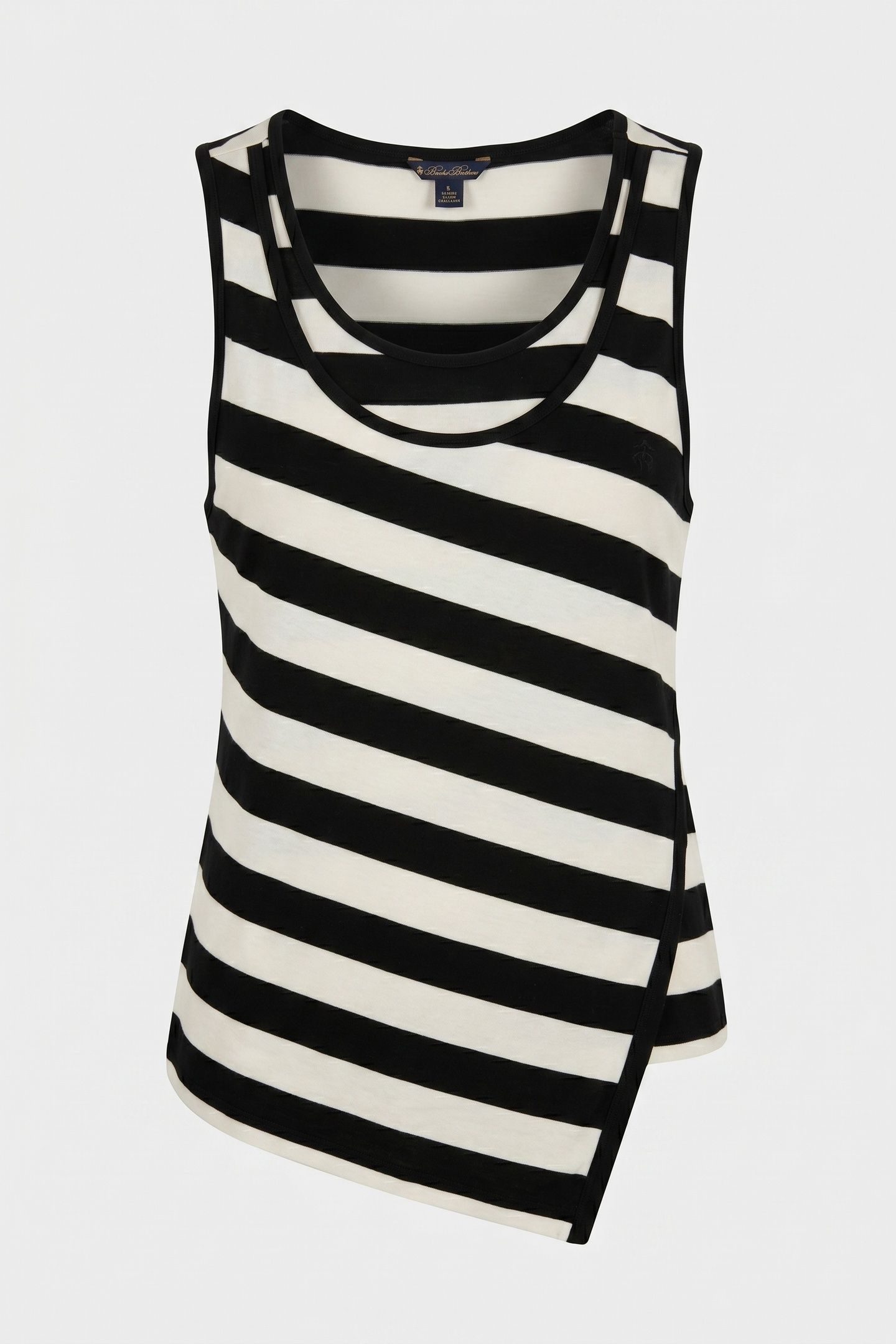 SLIM FIT STRIPED COTTON JERSEY TANK TOP WITH LOGO EMBROIDERY 5