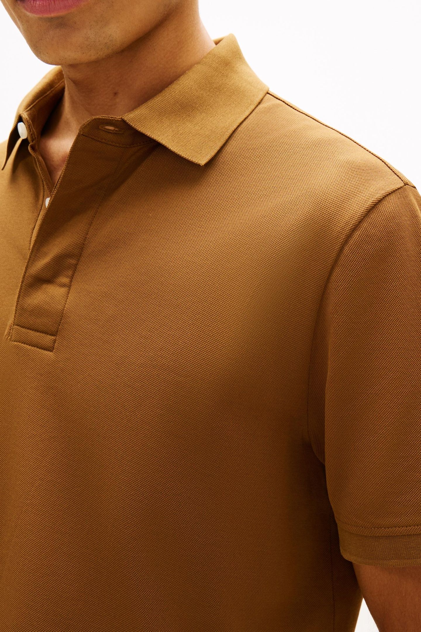 HIDDEN PLACKET REGULAR POLO HIGHLAND KHAKI 4