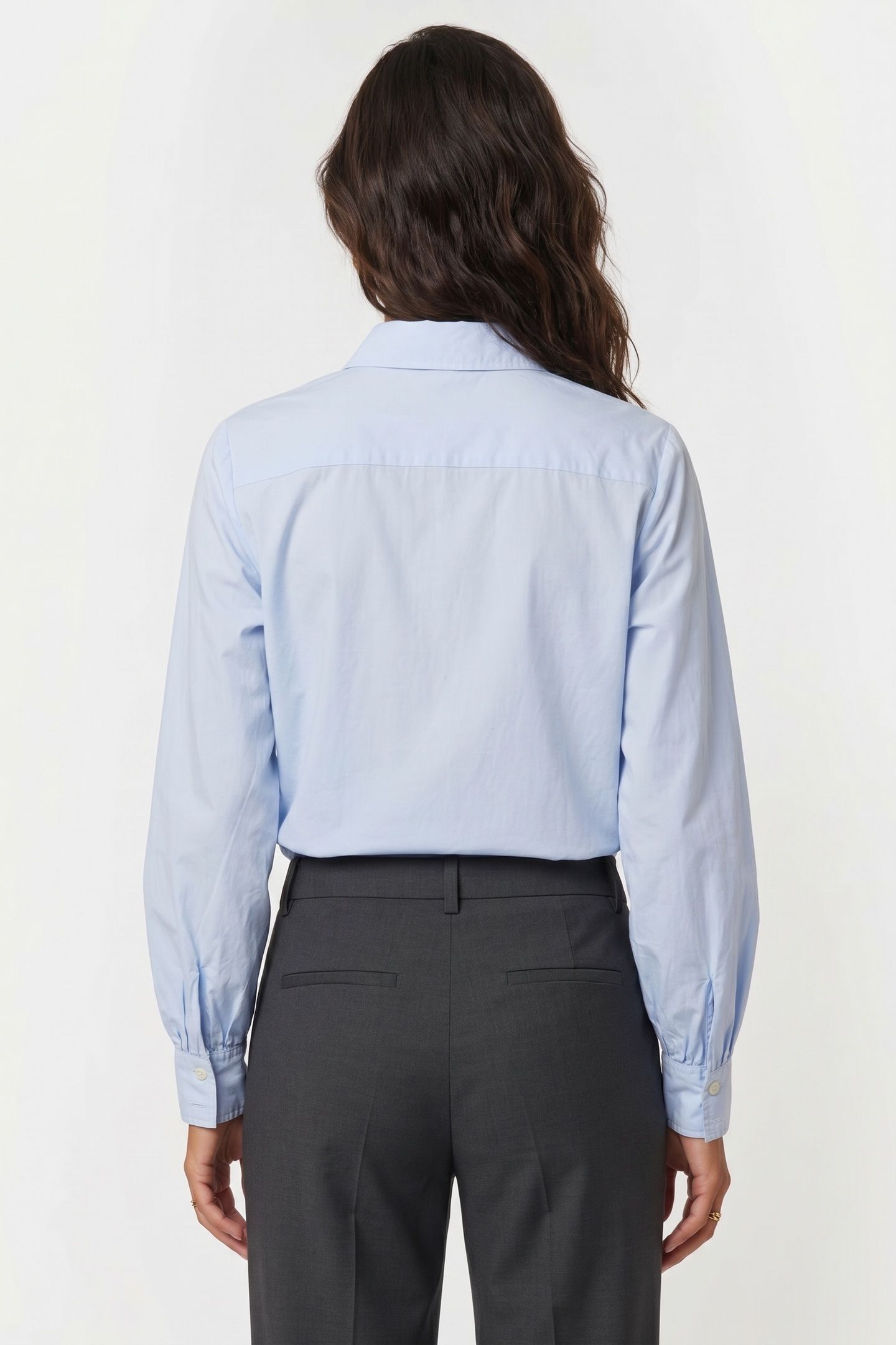 BALLOON SLEEVE SHIRT COTTON SKY BLUE 2
