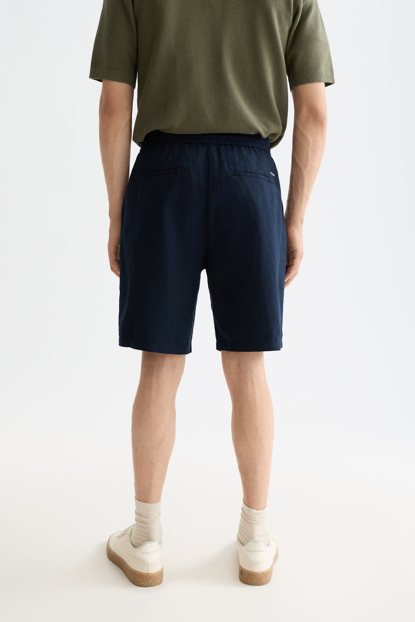 CORE - FAVE - COTTON-LINEN TWILL BERMUDA SHORT NIGHT 3