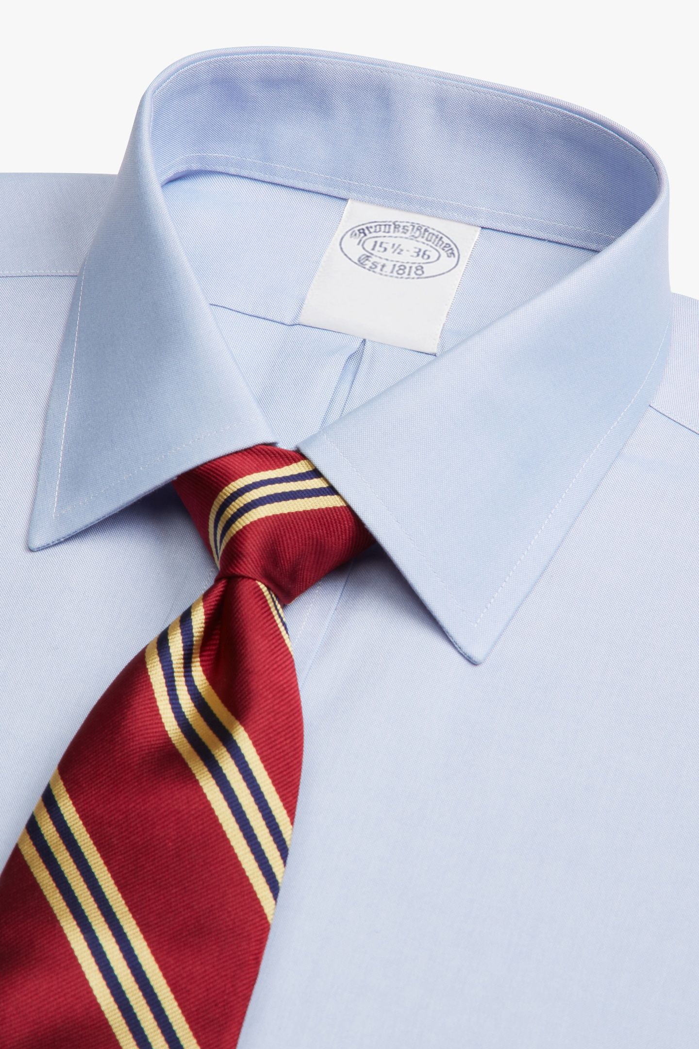 SLIM FIT NON-IRON STRETCH COTTON SHIRT WITH AINSLEY COLLAR L 7
