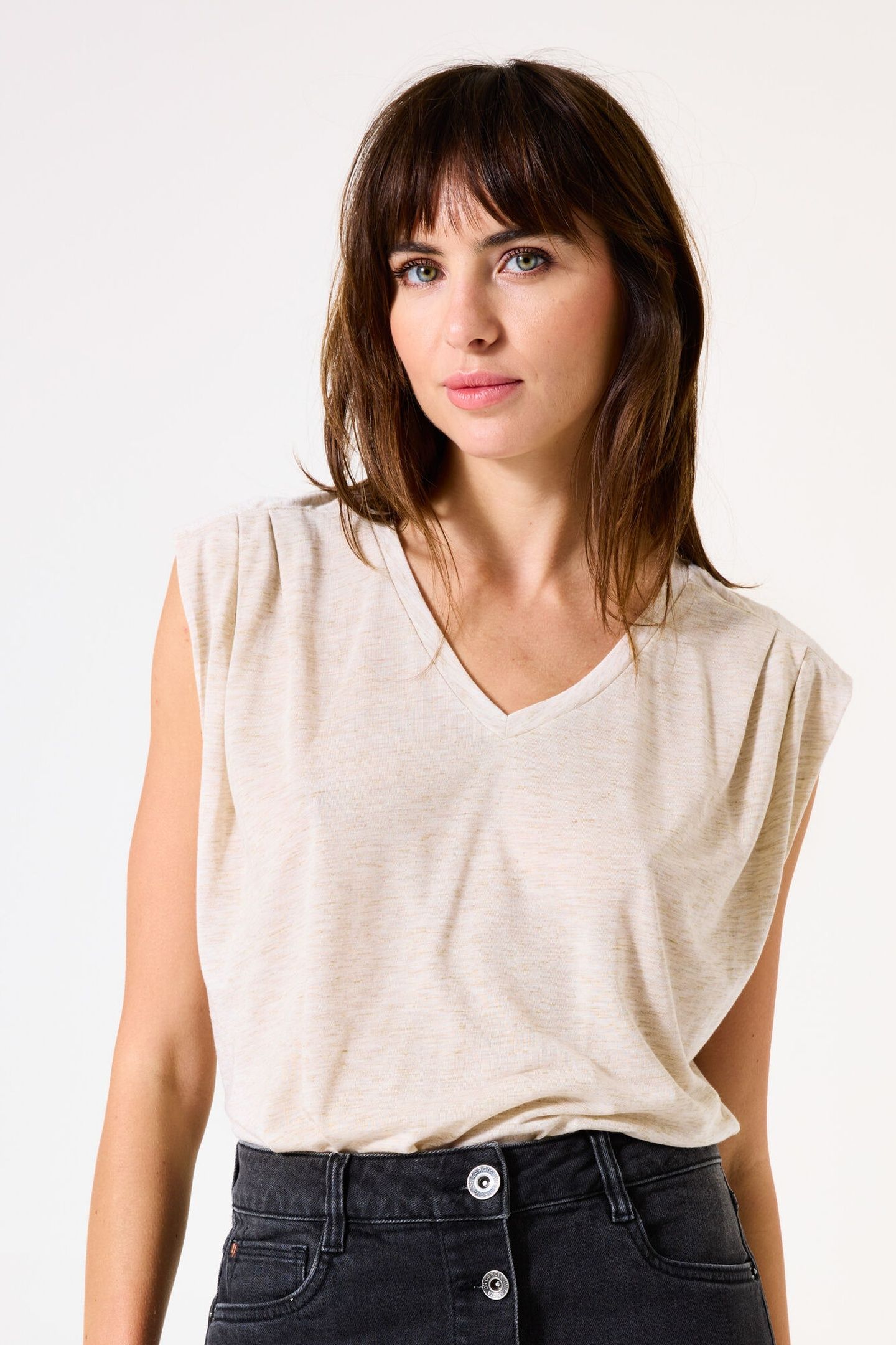 LADIES T-SHIRT SS SAND MELEE 1