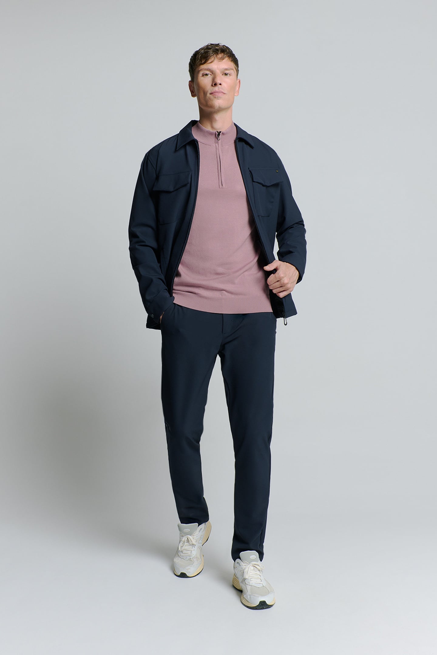 PULLOVER HALF ZIP MAUVE 1