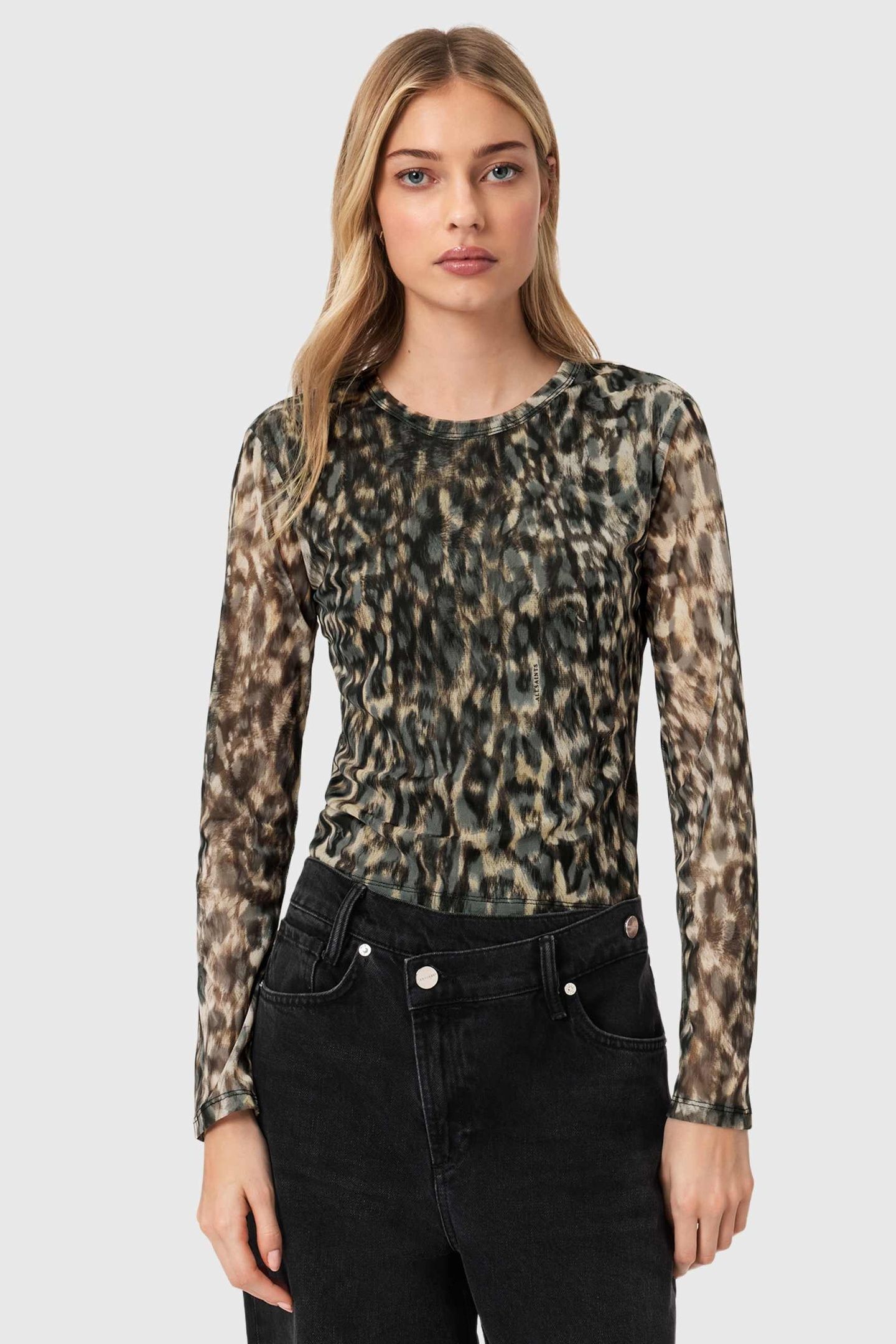 ELLIE MESH LS TEE LEPPO BROWN 3
