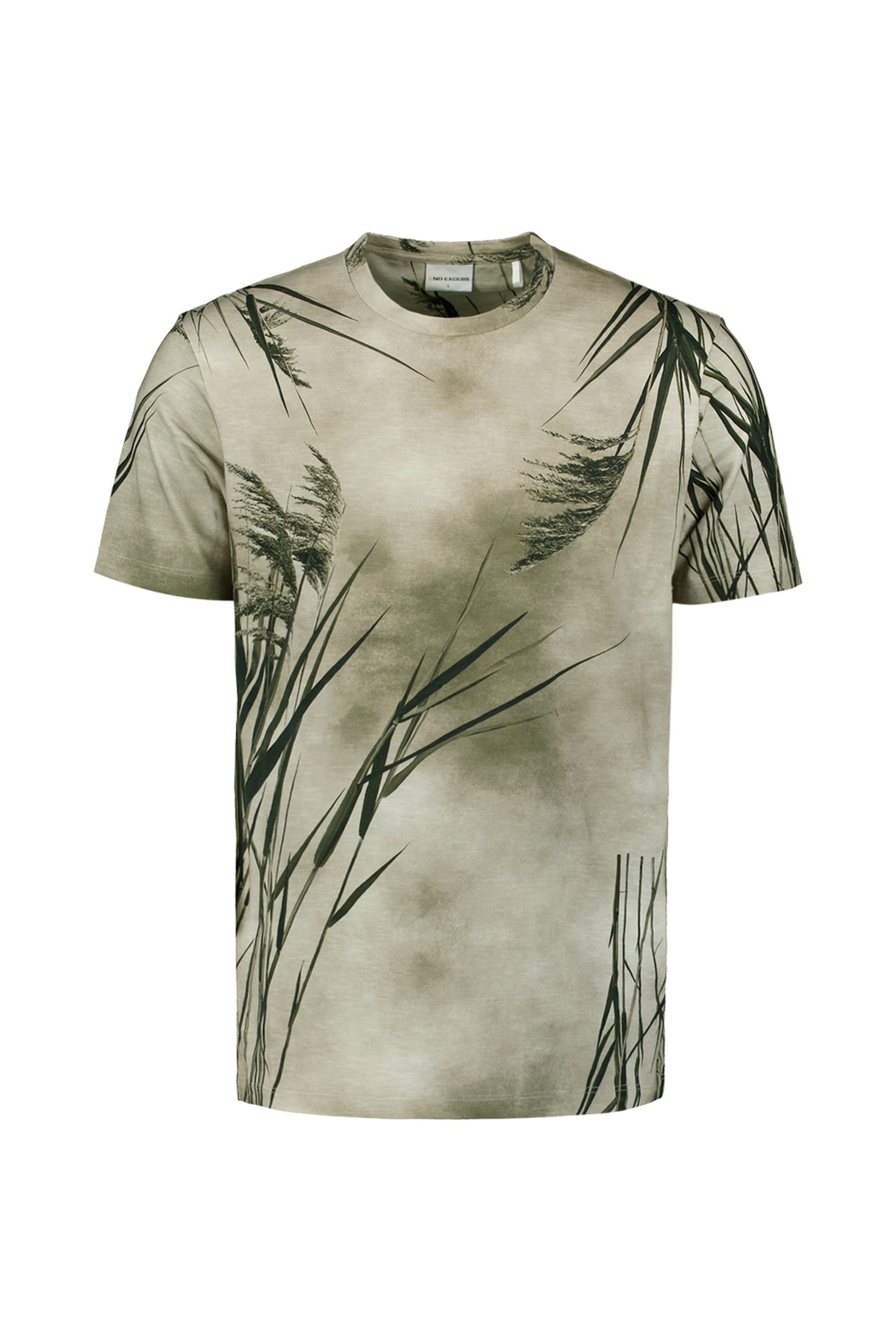T-SHIRT CREWNECK SLUB ALLOVER PRINTED OFFWHITE 1