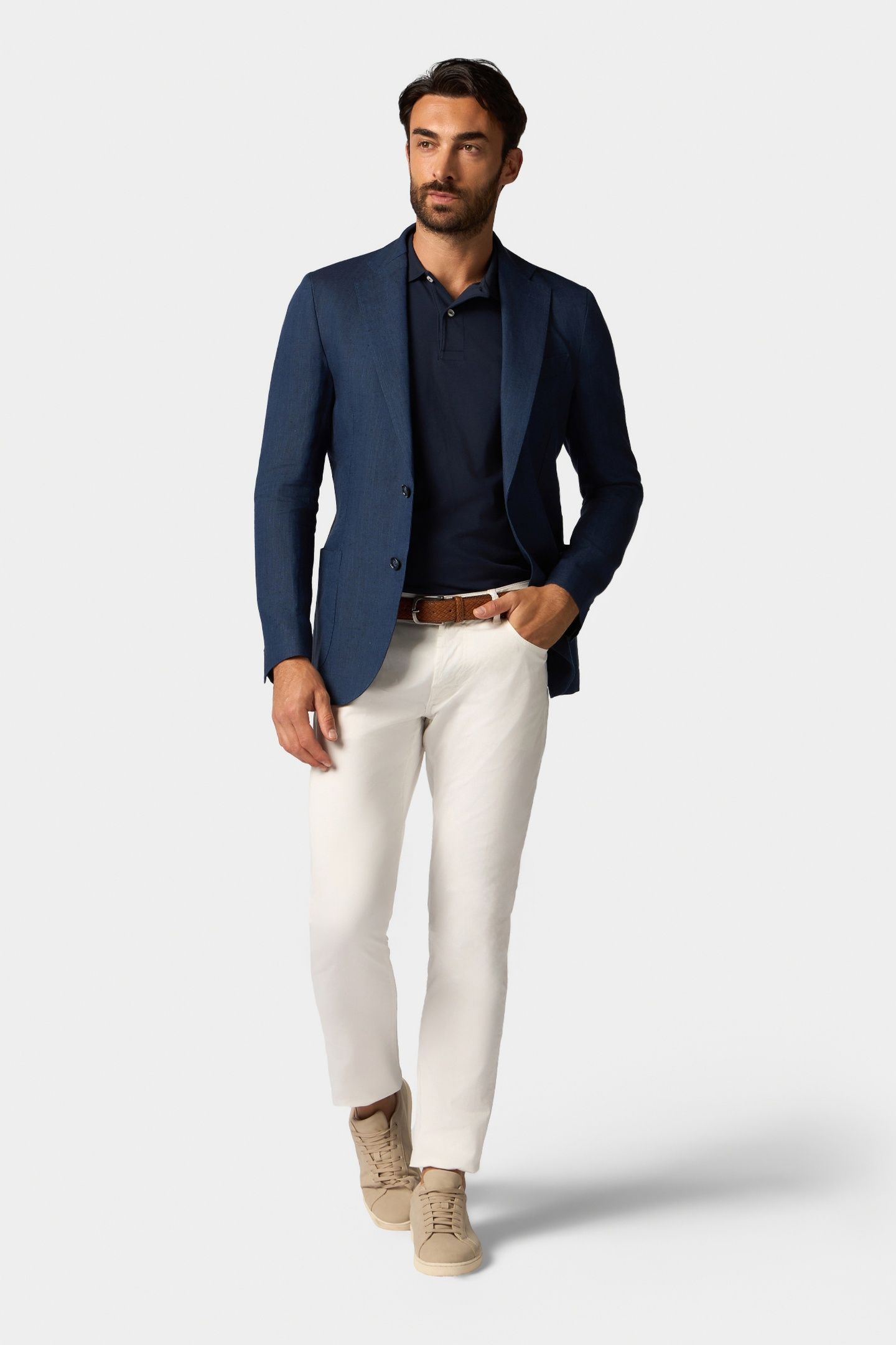 STRETCH COTTON 5-POCKET PANT WHITE 2