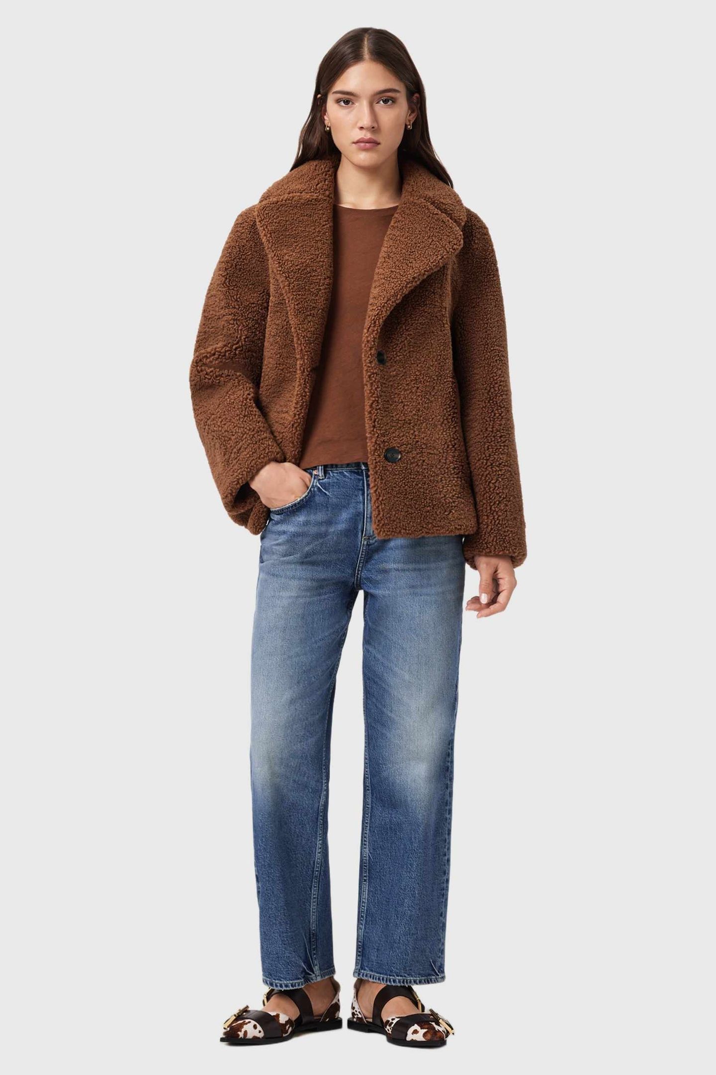 EDDIE FAUX TEDDY COGNAC BROWN 5