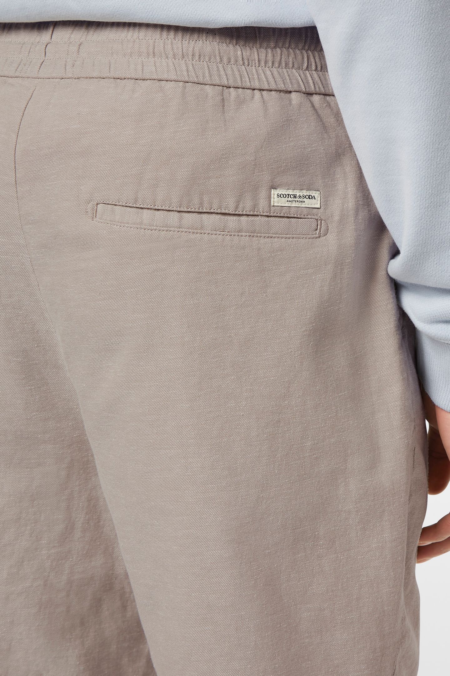 SEASONAL CORE - FAVE COTTON/LINEN TWILL BERMUDA HIGHWAY GREY 7
