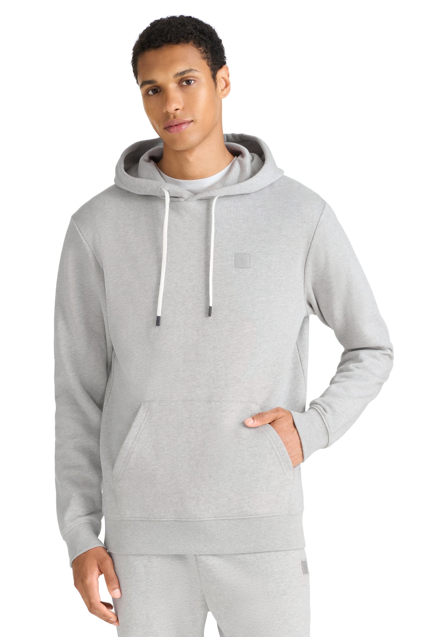 CORE - LOGO HOODIE GREY MELANGE 1