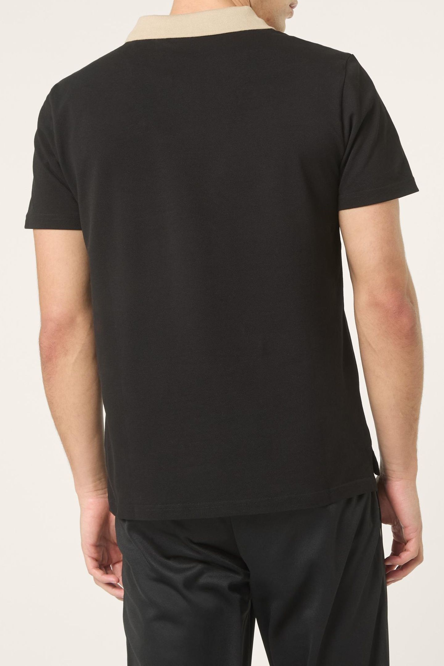 SAGANO RELAXED TAPED POLO SHIRT BLACK 3