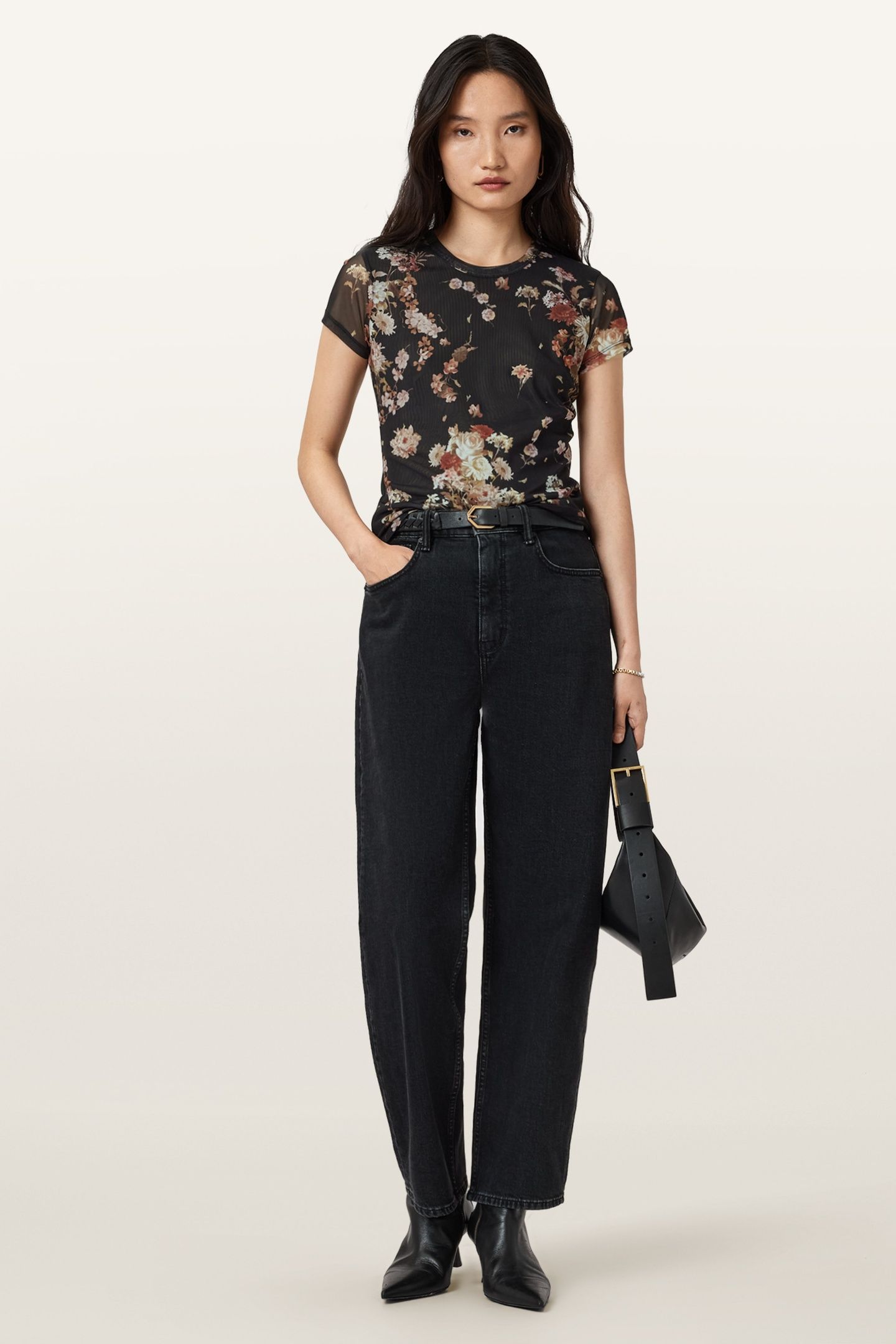 ELLIE MESH TEE ARMADA BLACK 1