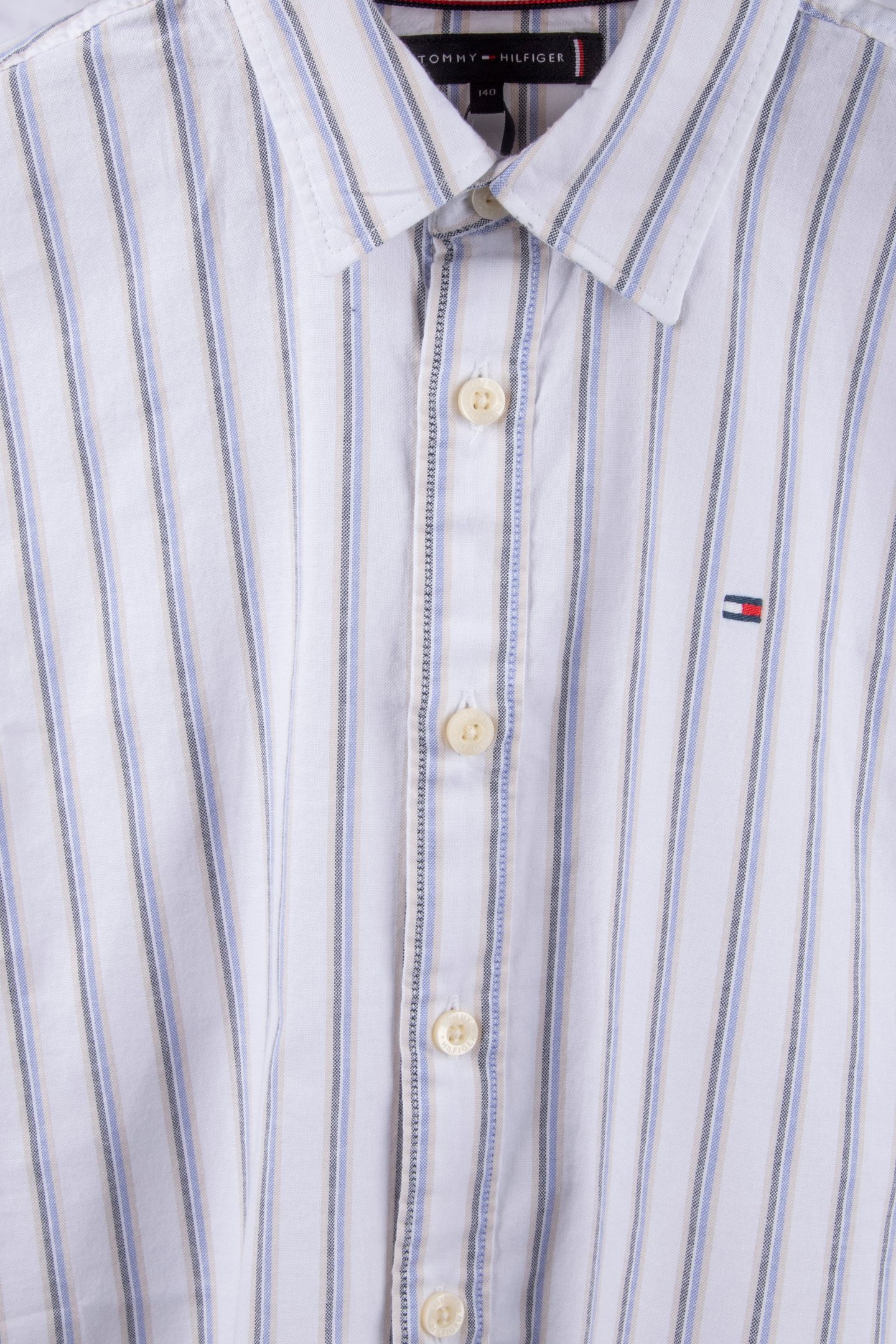 BOYS FLEX STRIPE SHIRT WHITE STRIPE 4