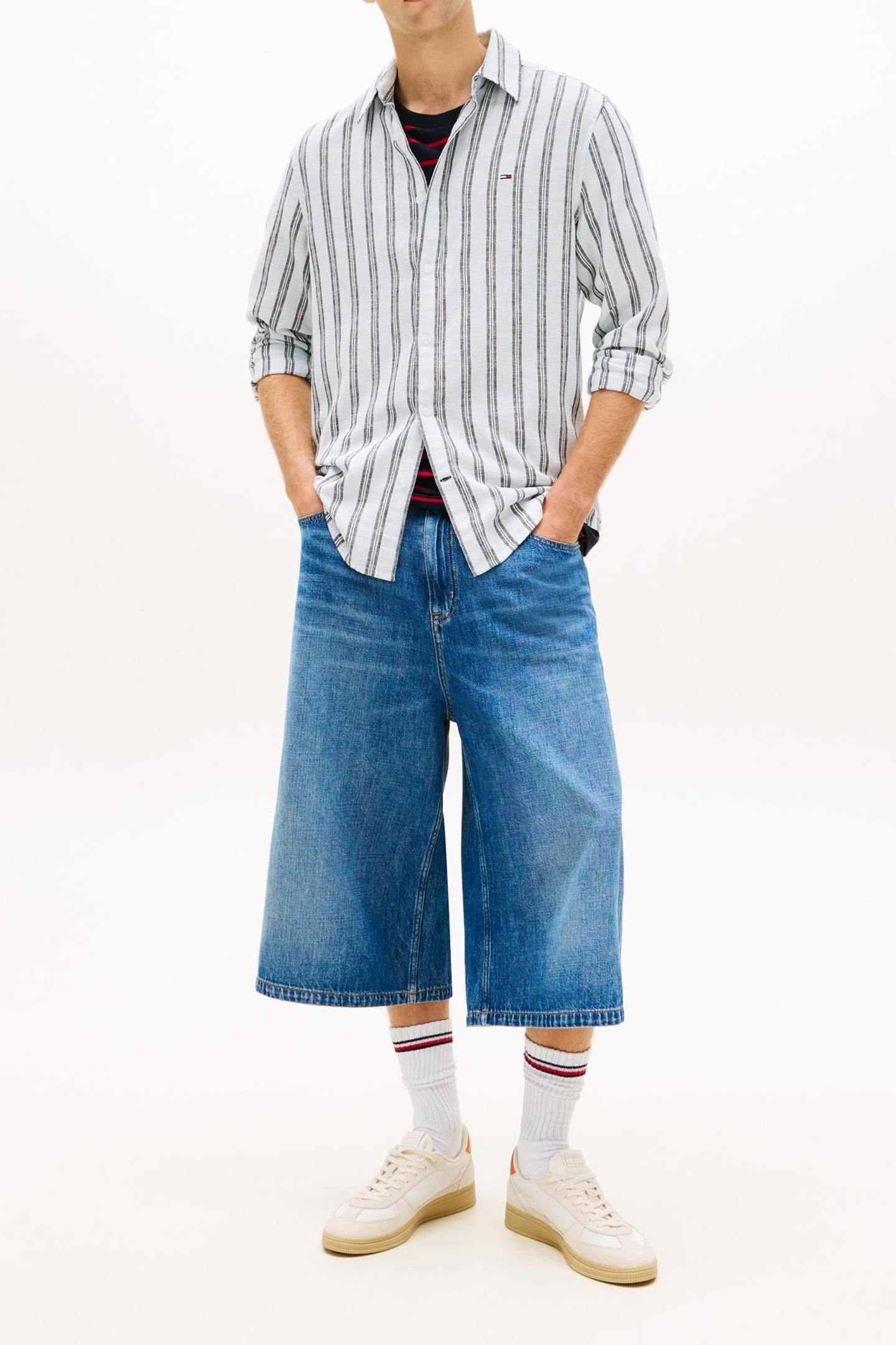 TJM REGULAR LINEN SHIRT SWEET BLUE STRIPES 1