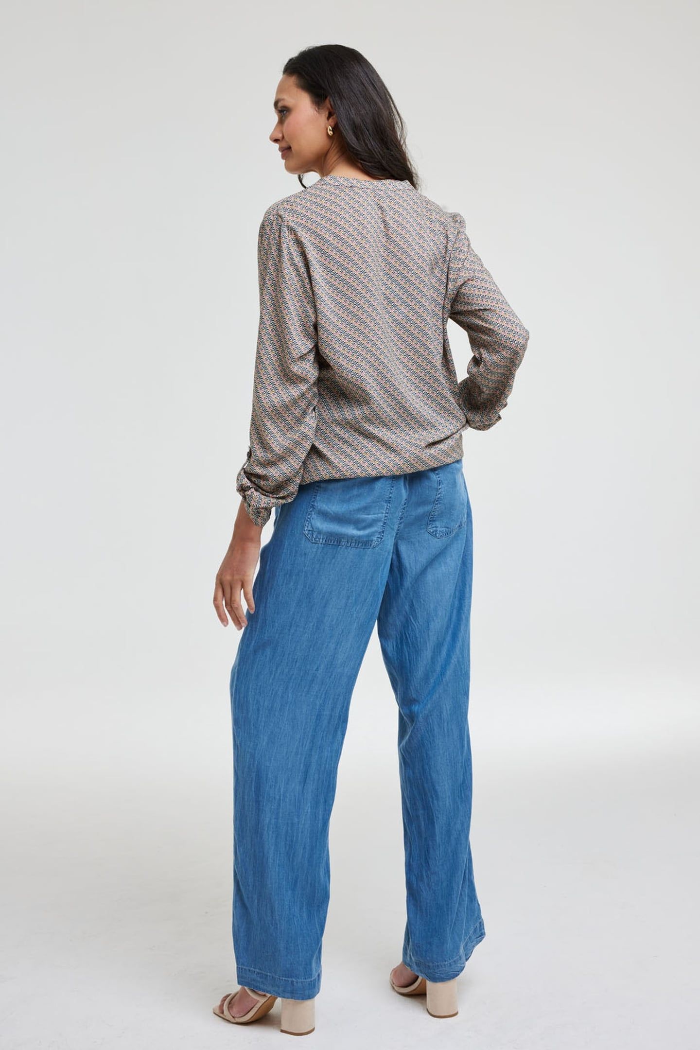 BLOUSE NILLY SAND WITH PURE PRINT 4