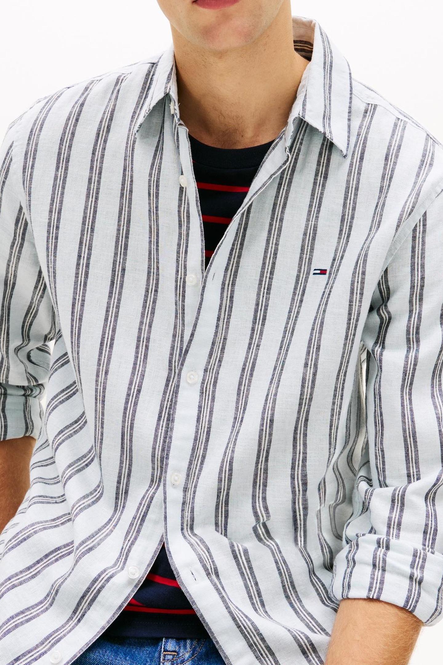 TJM REGULAR LINEN SHIRT SWEET BLUE STRIPES 5
