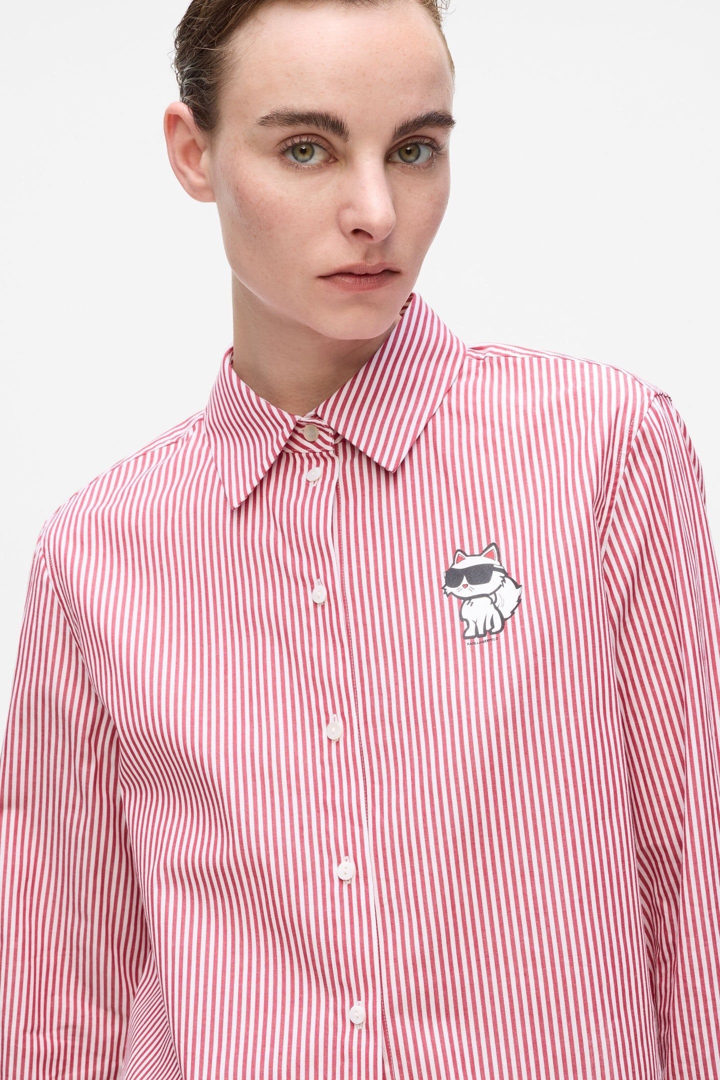 IKON CHOUPETTE CROPPED SHIRT SCARLET SAGE-WHITE STRIPES 6