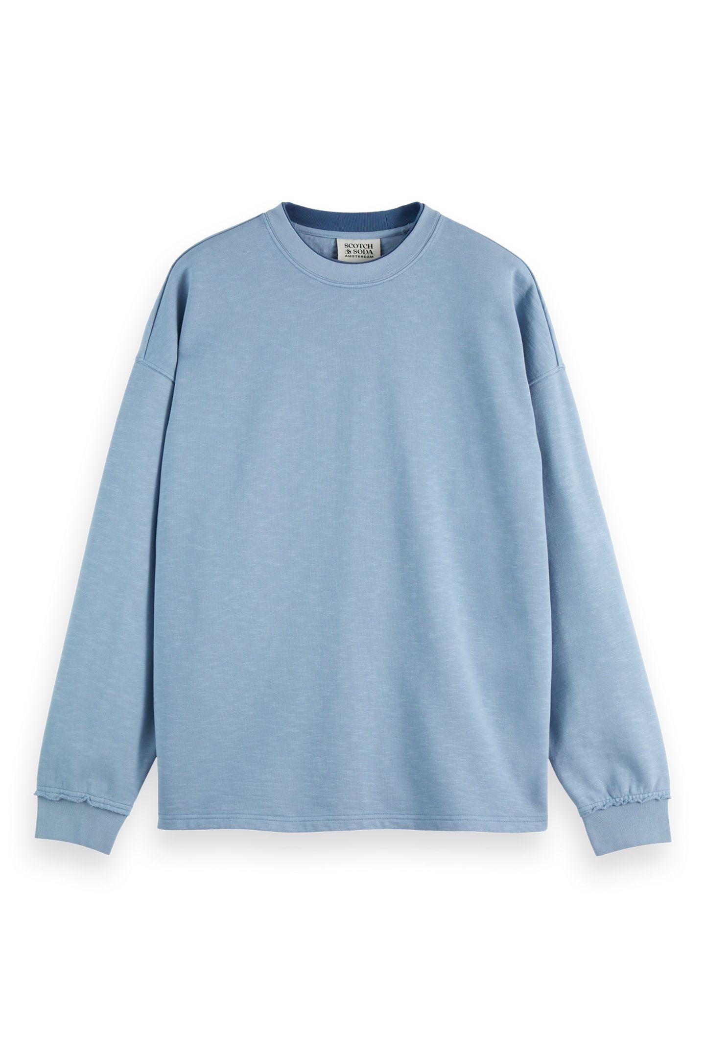 3 CROSSES GARMENT-DYED SWEATSHIRT FADED DENIM 1