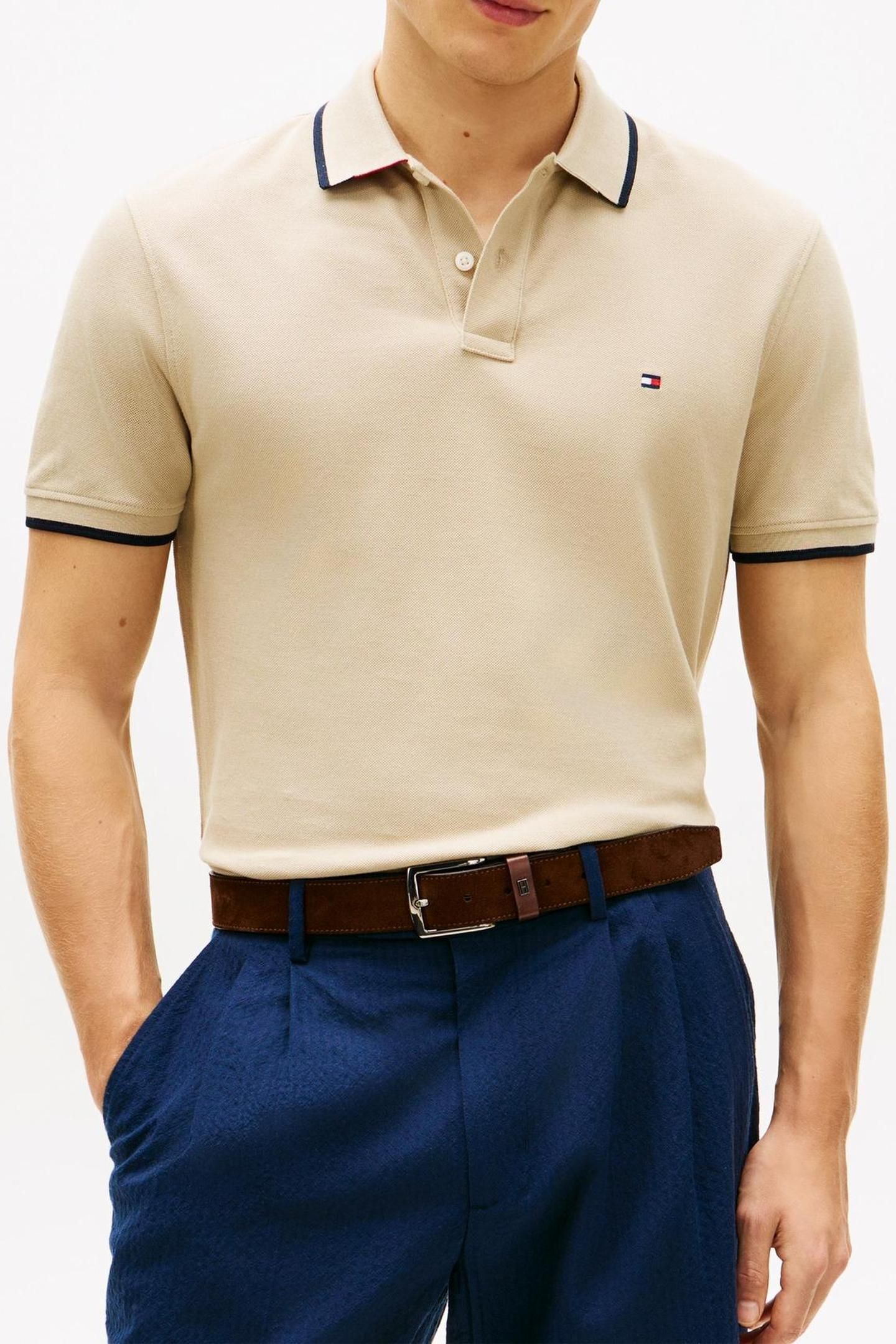 PIQUE UNDERCOLLAR POLO SANDALWOOD 2