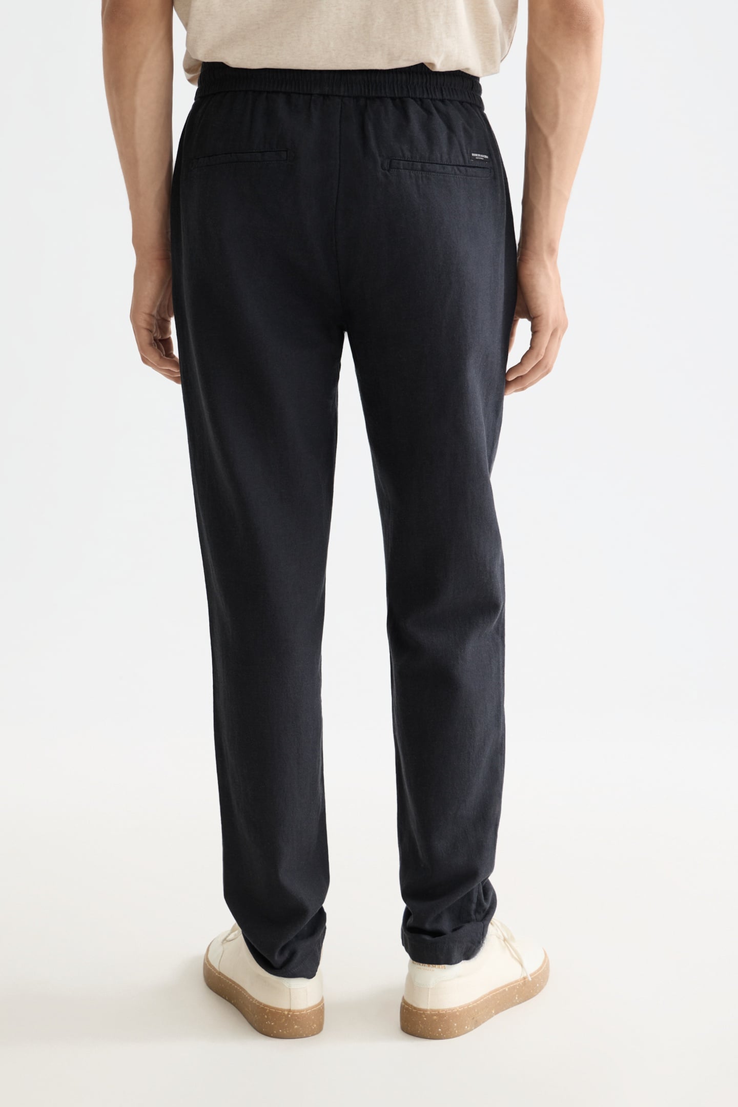 WARREN - COTTON/ LINEN TWILL JOGGER BLACK 2