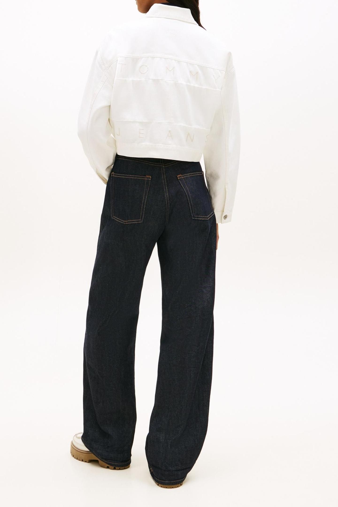 OVERSIZED CROP TRUCKER JACKET DENIM WHITE 3