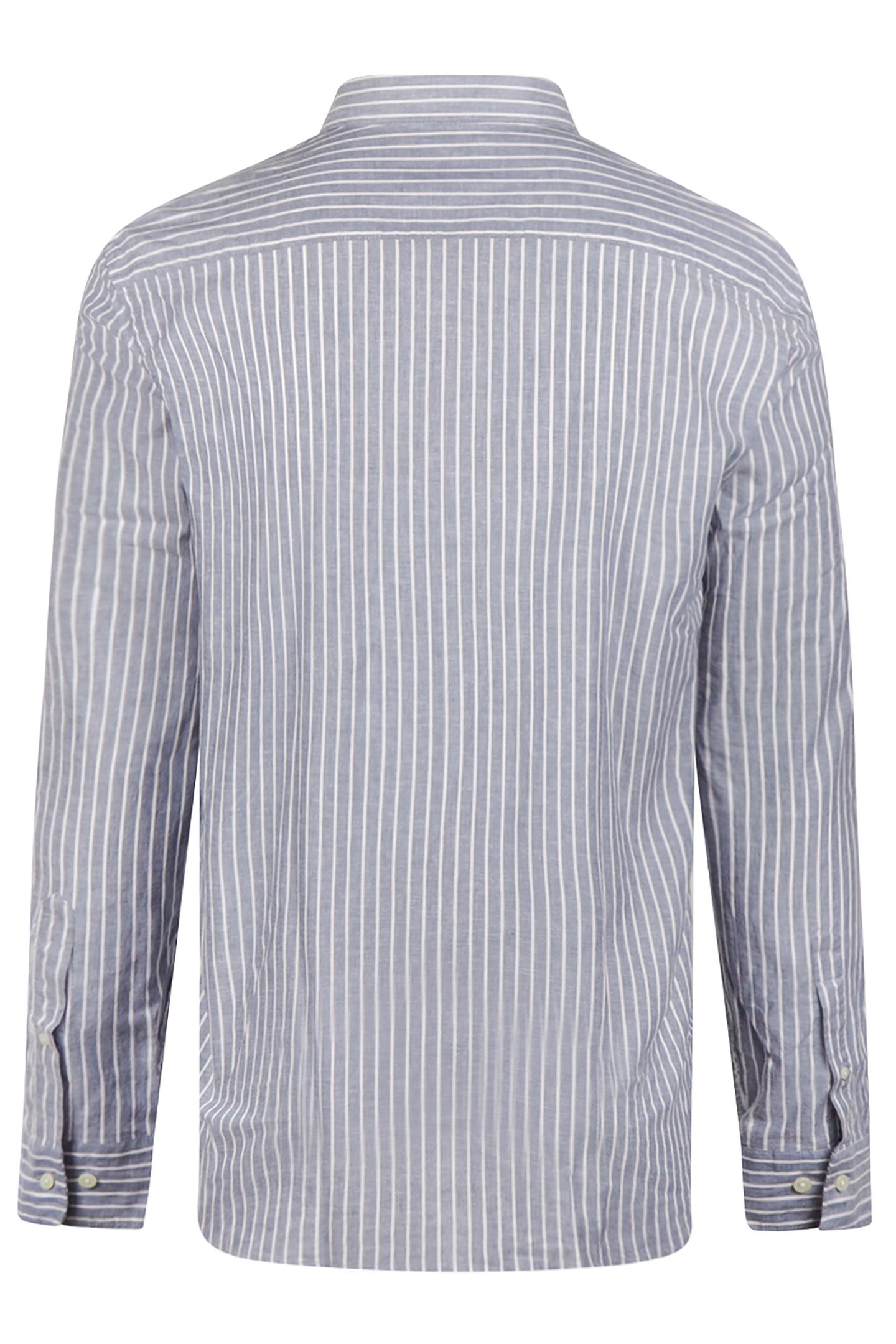 COTTON/LINNEN STRIPE SHIRTS INDIGO 2