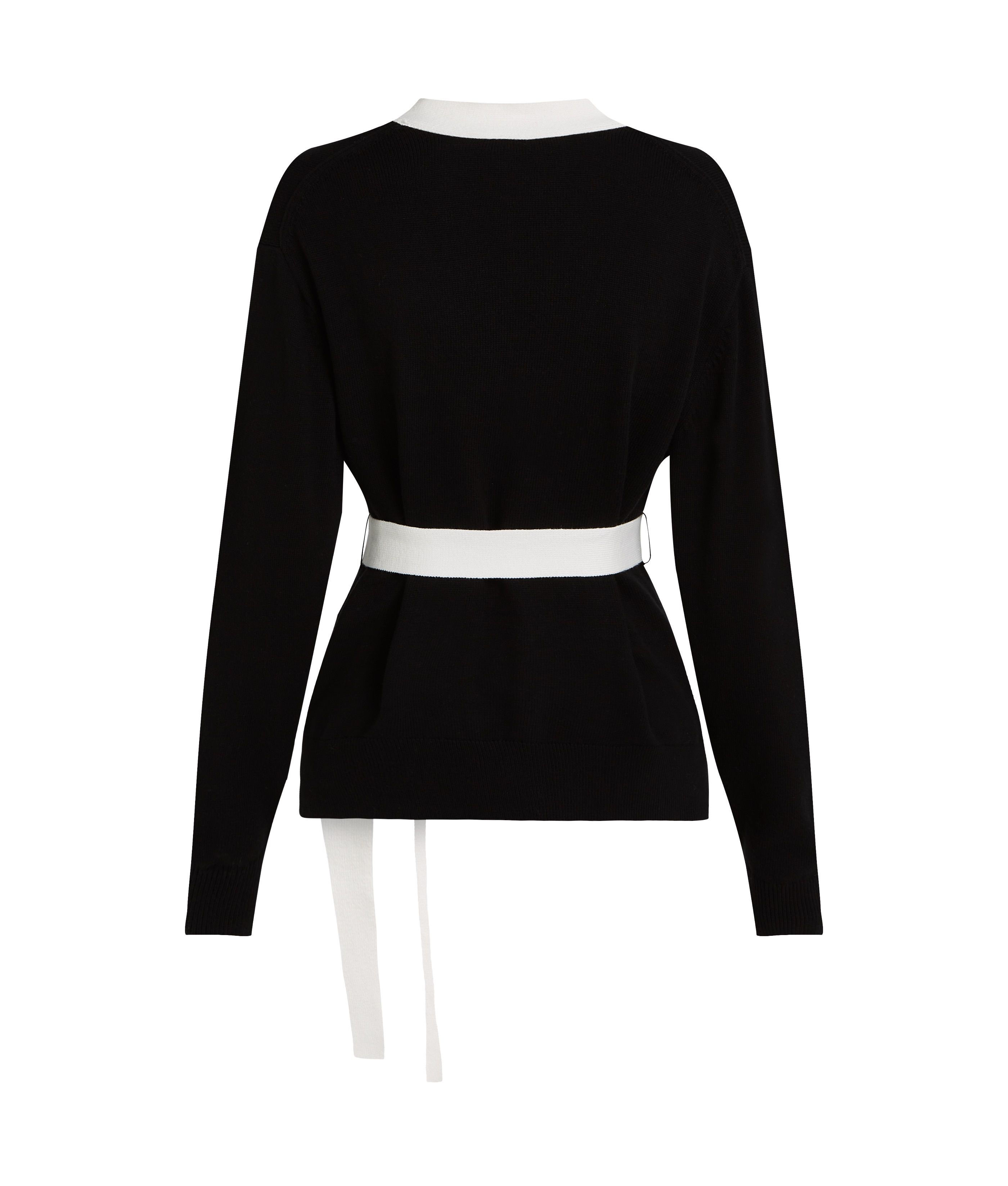 AUTOGRAPH CONTRAST CARDIGAN BLACK/WHITE 4