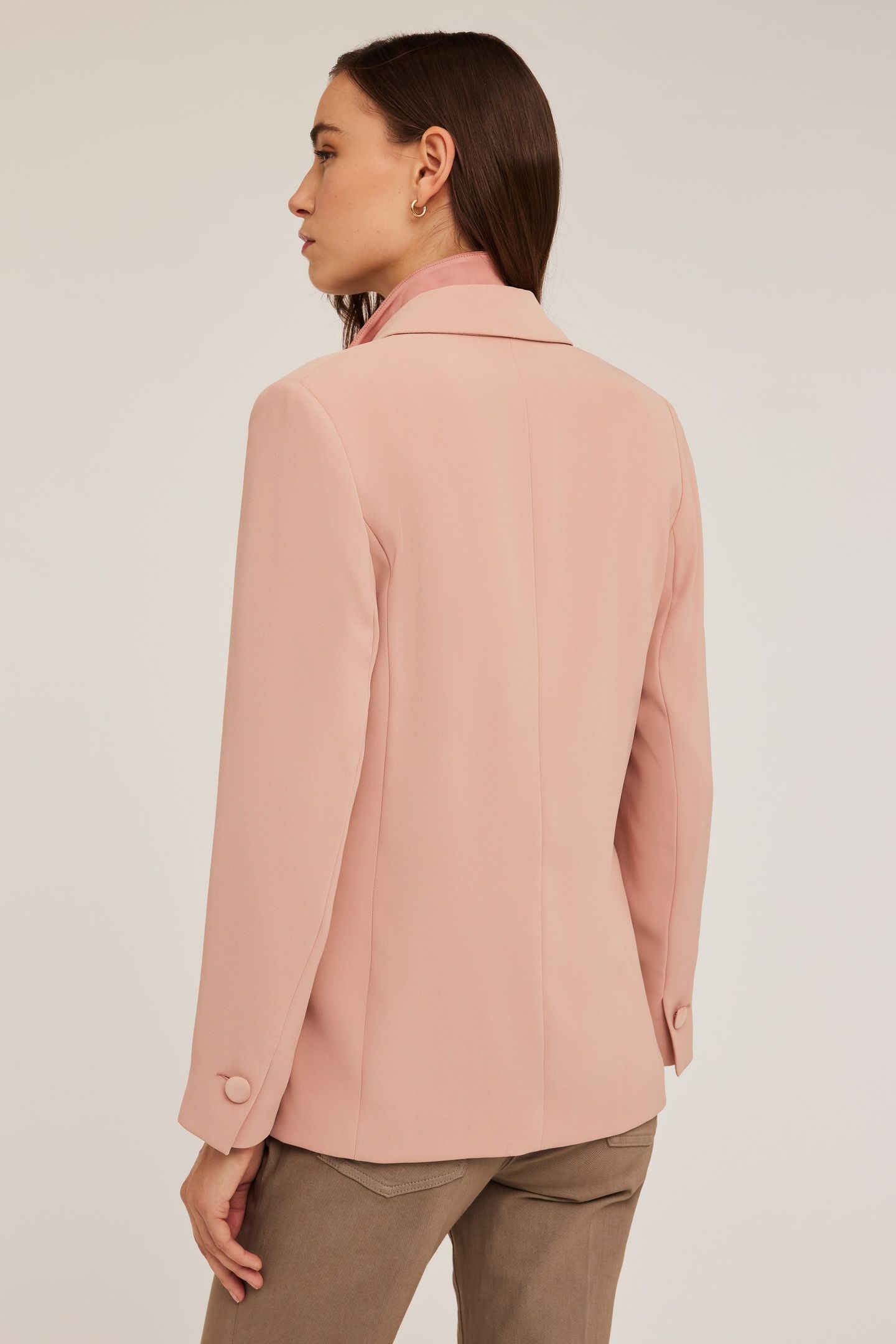 DOUBLE-BREASTED OVERSIZED BLAZER POWDER PINK 2