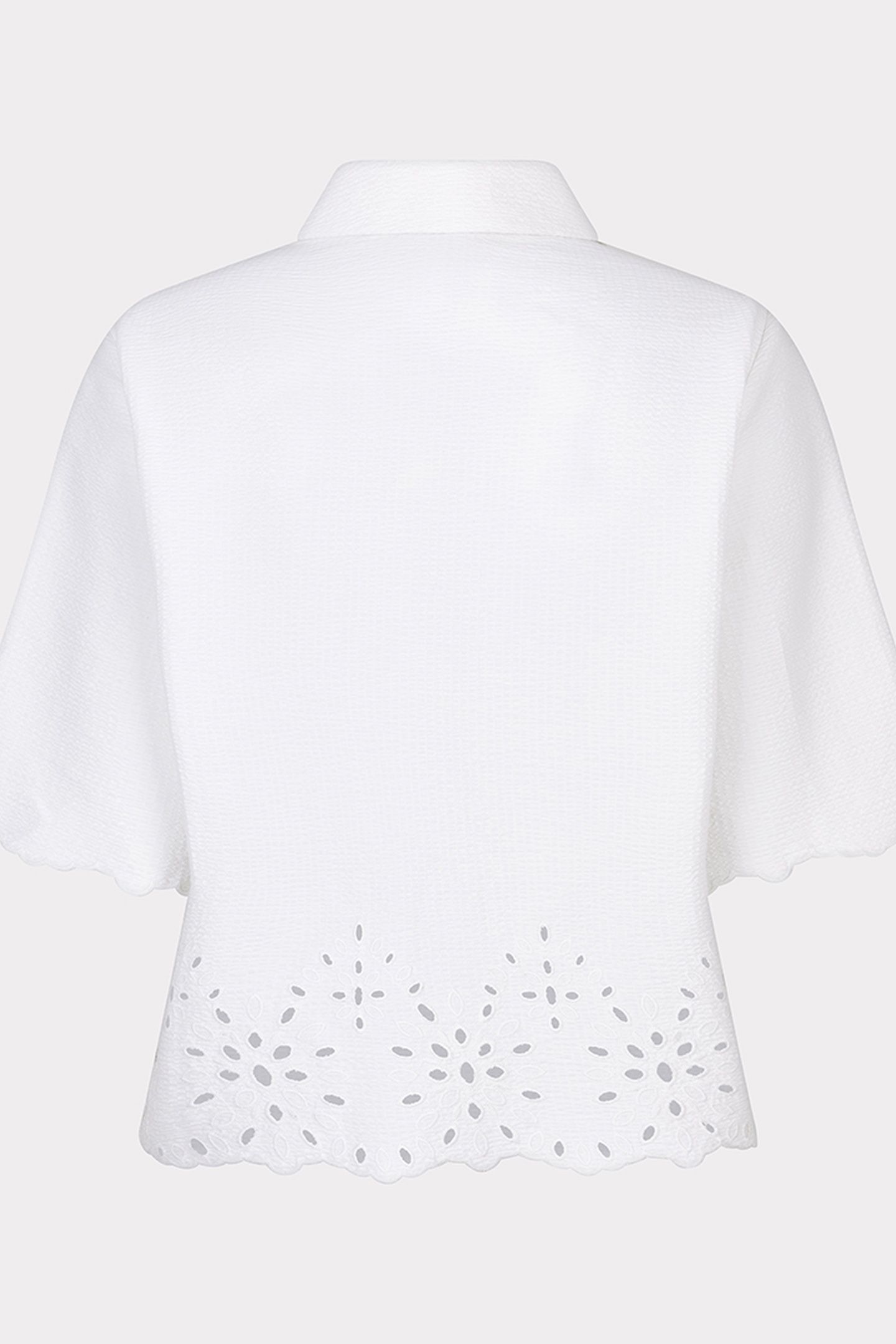 BLOUSE CROPPED CRINKLE EMBROIDERY OFF WHITE 5