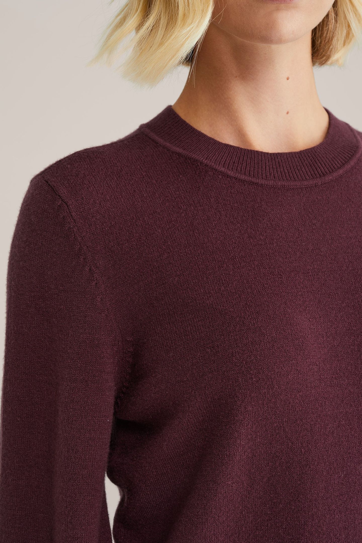 KNITTED PULLOVER AUBERGINE 5