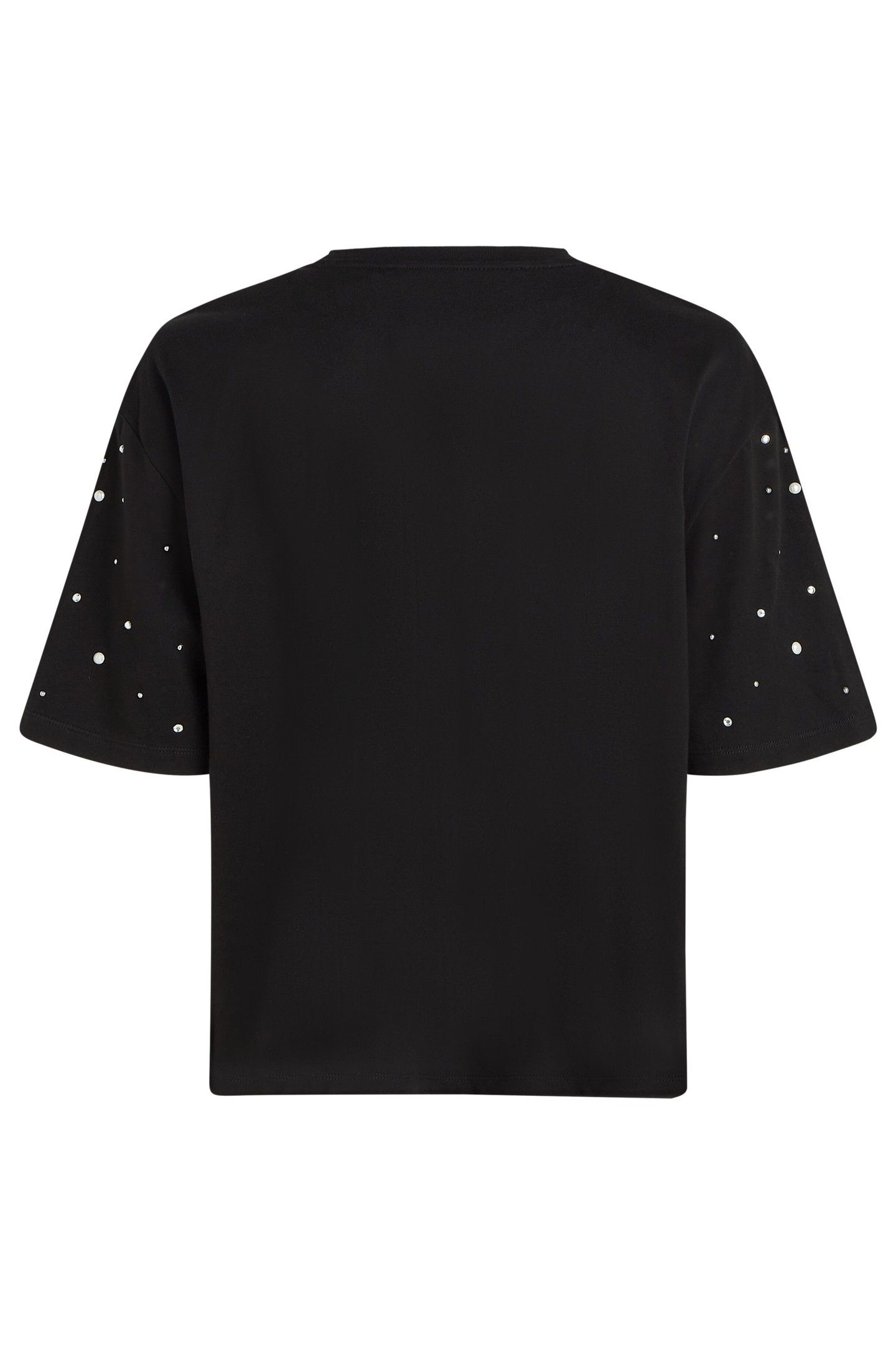 EMBELLISHED SLV BOXY T-SHIRT BLACK 2